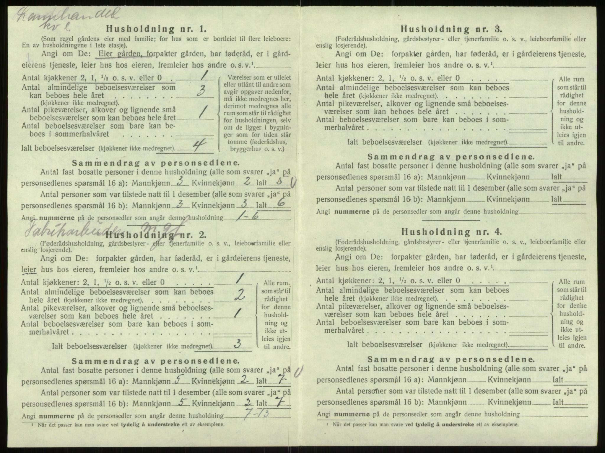 SAB, 1920 census for Bruvik, 1920, p. 740