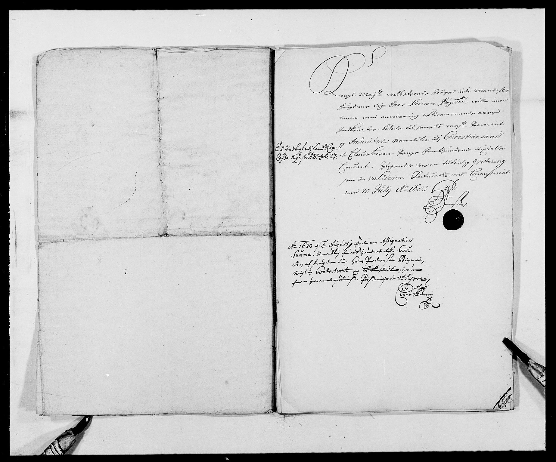 Rentekammeret inntil 1814, Reviderte regnskaper, Fogderegnskap, RA/EA-4092/R42/L2541: Mandal fogderi, 1681-1684, p. 213