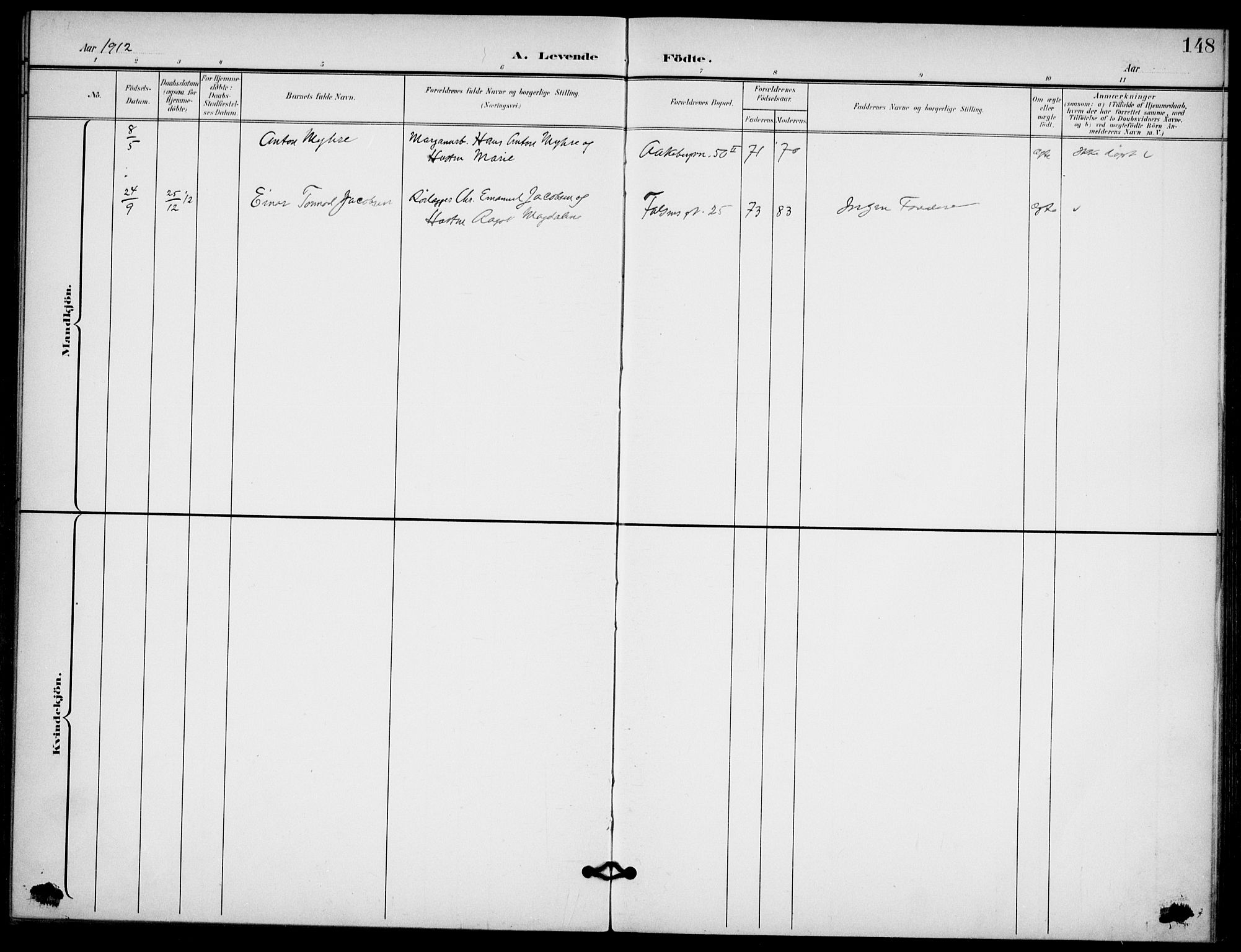 Broderskapets kirke Oslo , SAO/PAO-0221/A/L0001: Dissenter register no. 1, 1880-1935, p. 148