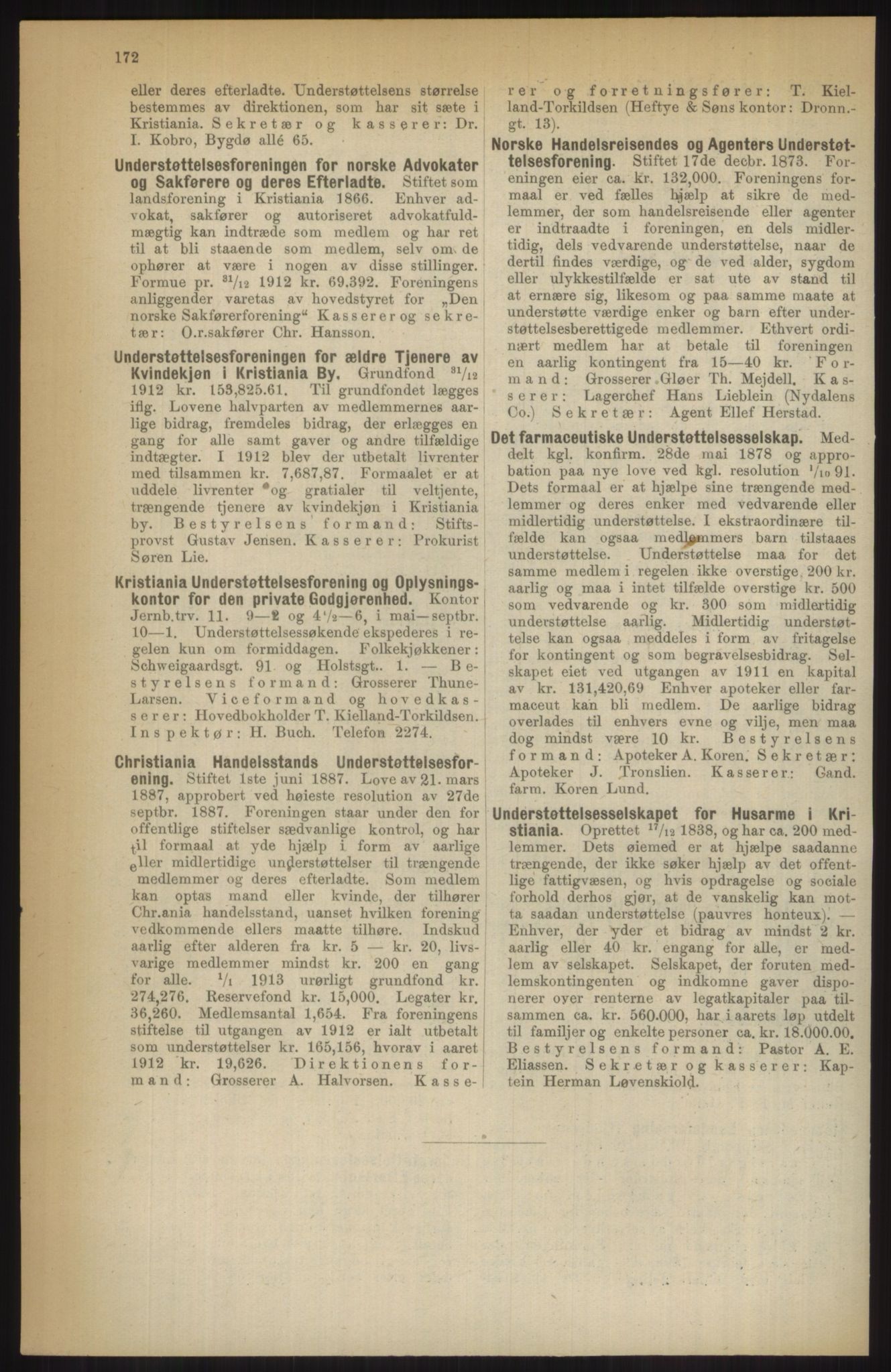 Kristiania/Oslo adressebok, PUBL/-, 1914, p. 172