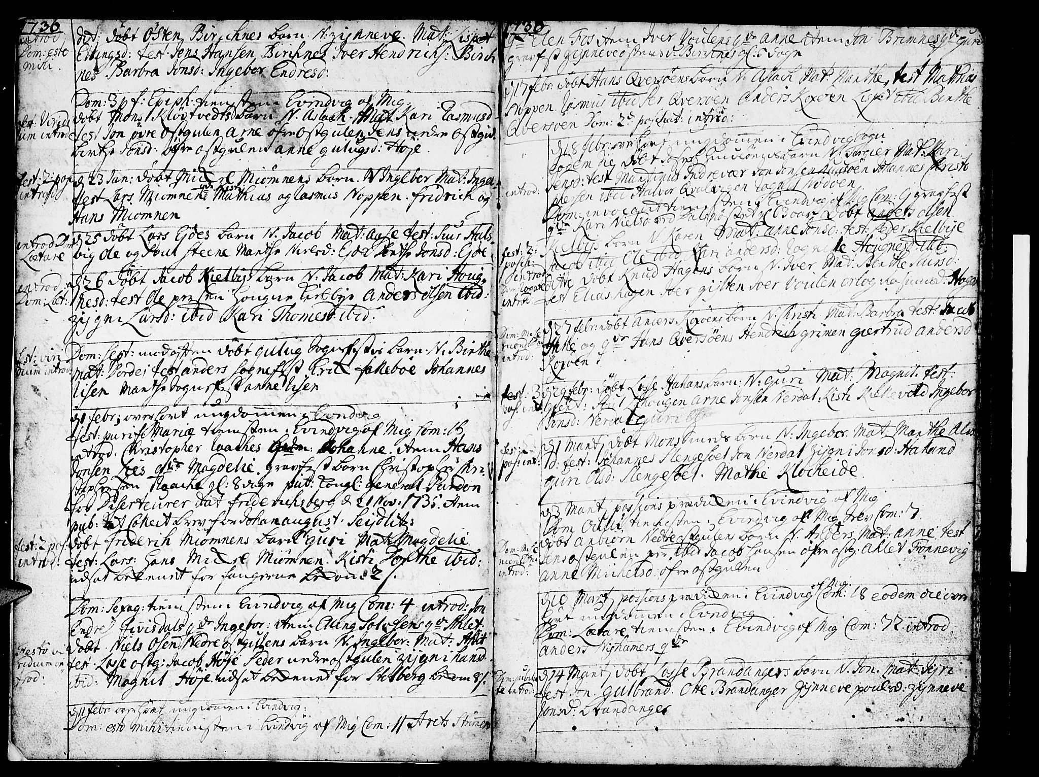 Gulen sokneprestembete, SAB/A-80201/H/Haa/Haaa/L0011: Parish register (official) no. A 11, 1736-1749, p. 3