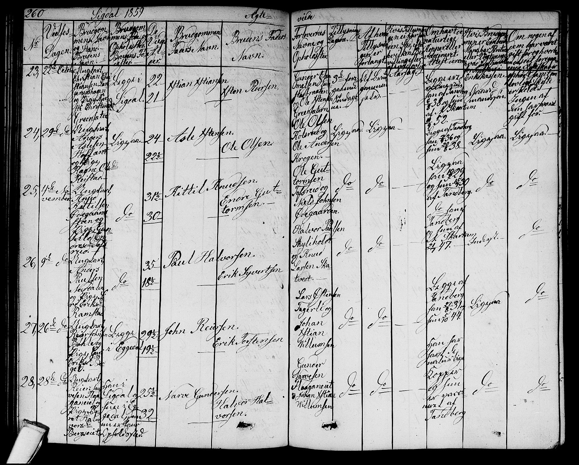 Sigdal kirkebøker, SAKO/A-245/G/Ga/L0003: Parish register (copy) no. I 3, 1857-1878, p. 260