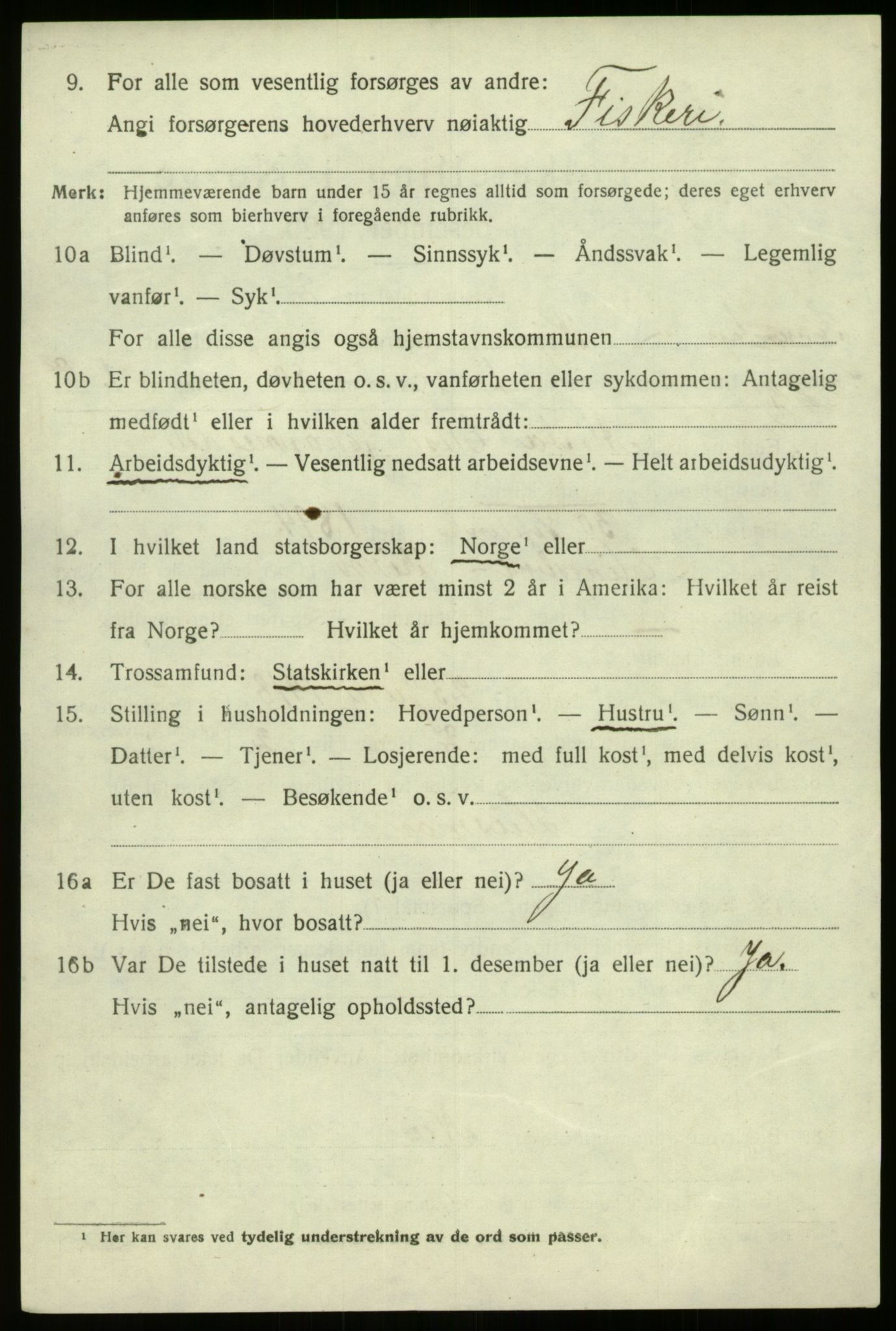 SAB, 1920 census for Kinn, 1920, p. 10724