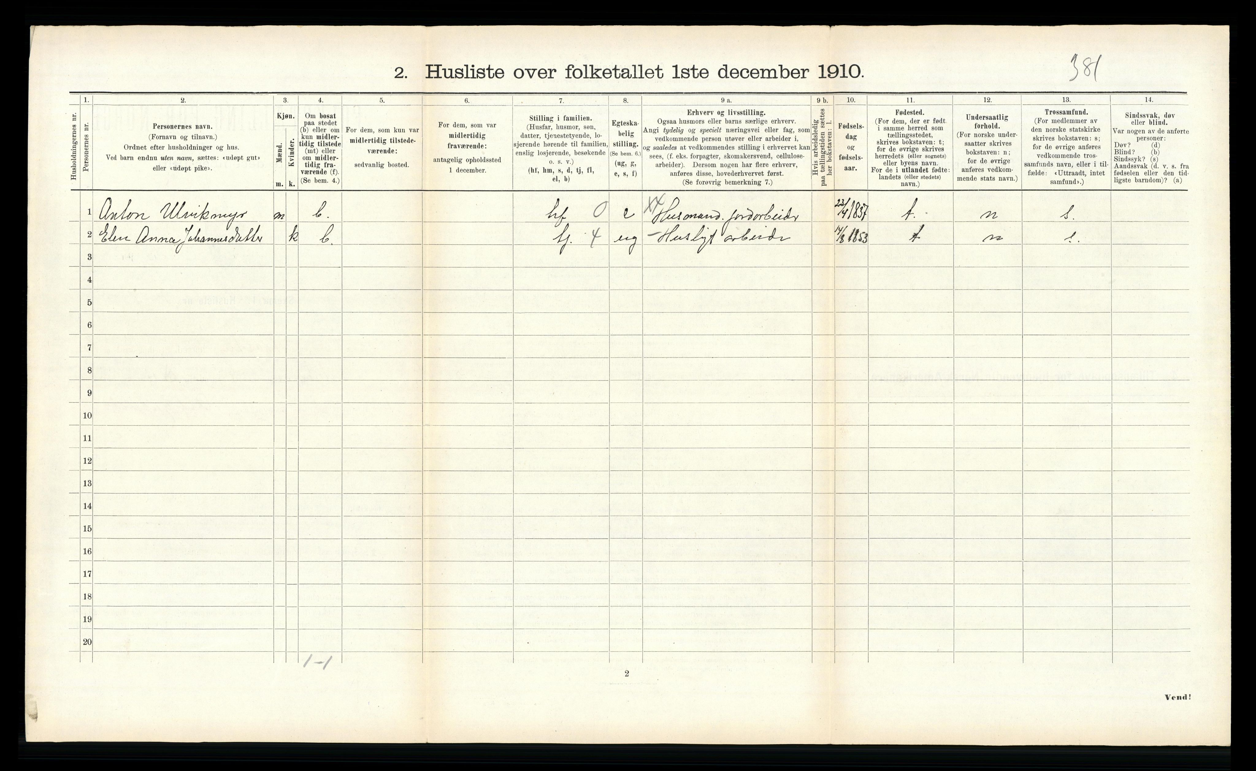 RA, 1910 census for Frosta, 1910, p. 902