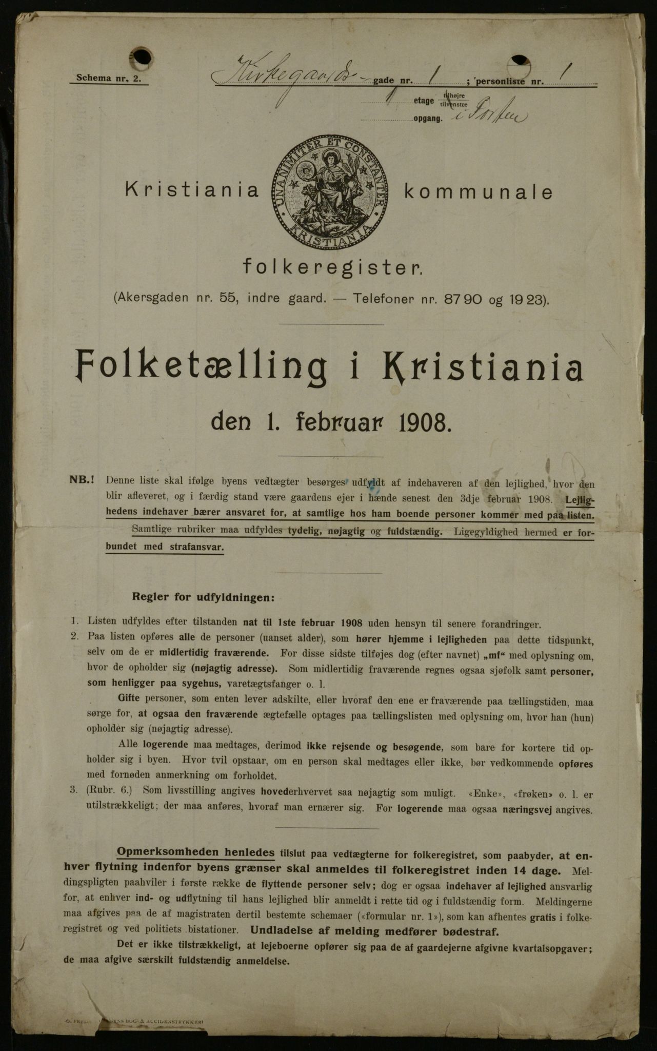 OBA, Municipal Census 1908 for Kristiania, 1908, p. 44804