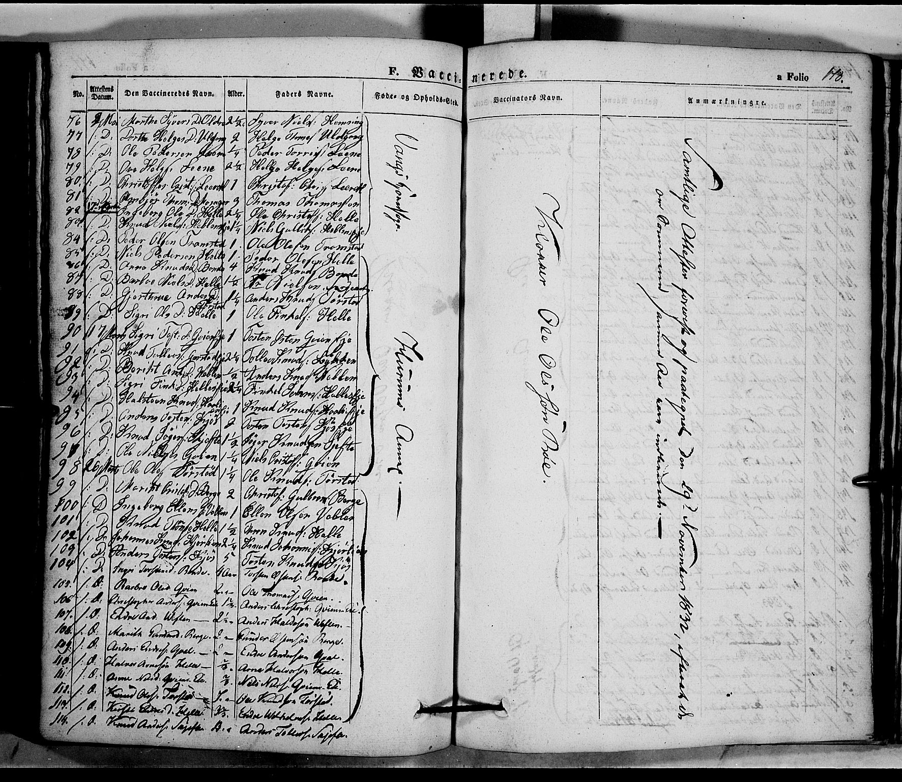 Vang prestekontor, Valdres, SAH/PREST-140/H/Ha/L0005: Parish register (official) no. 5, 1831-1845, p. 178