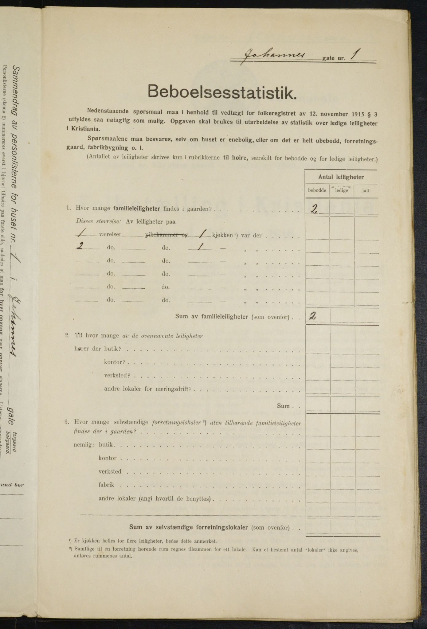 OBA, Municipal Census 1916 for Kristiania, 1916, p. 48249