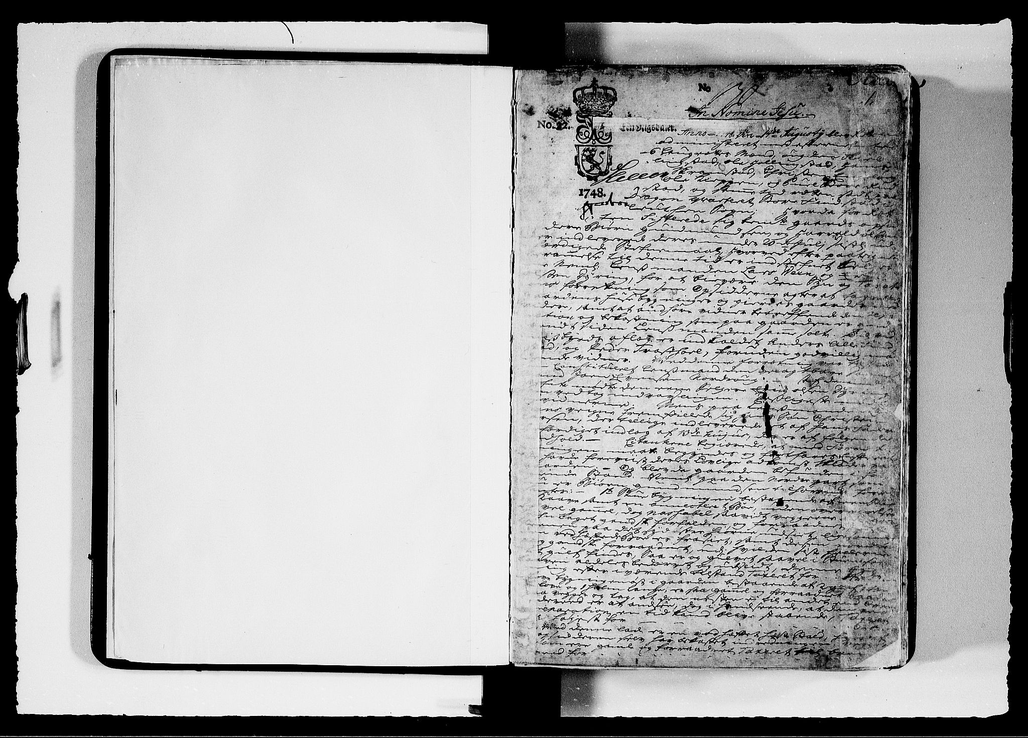 Hedemarken sorenskriveri, SAH/TING-034/G/Gb/L0047A: Tingbok, 1748-1750, p. 0b-1a