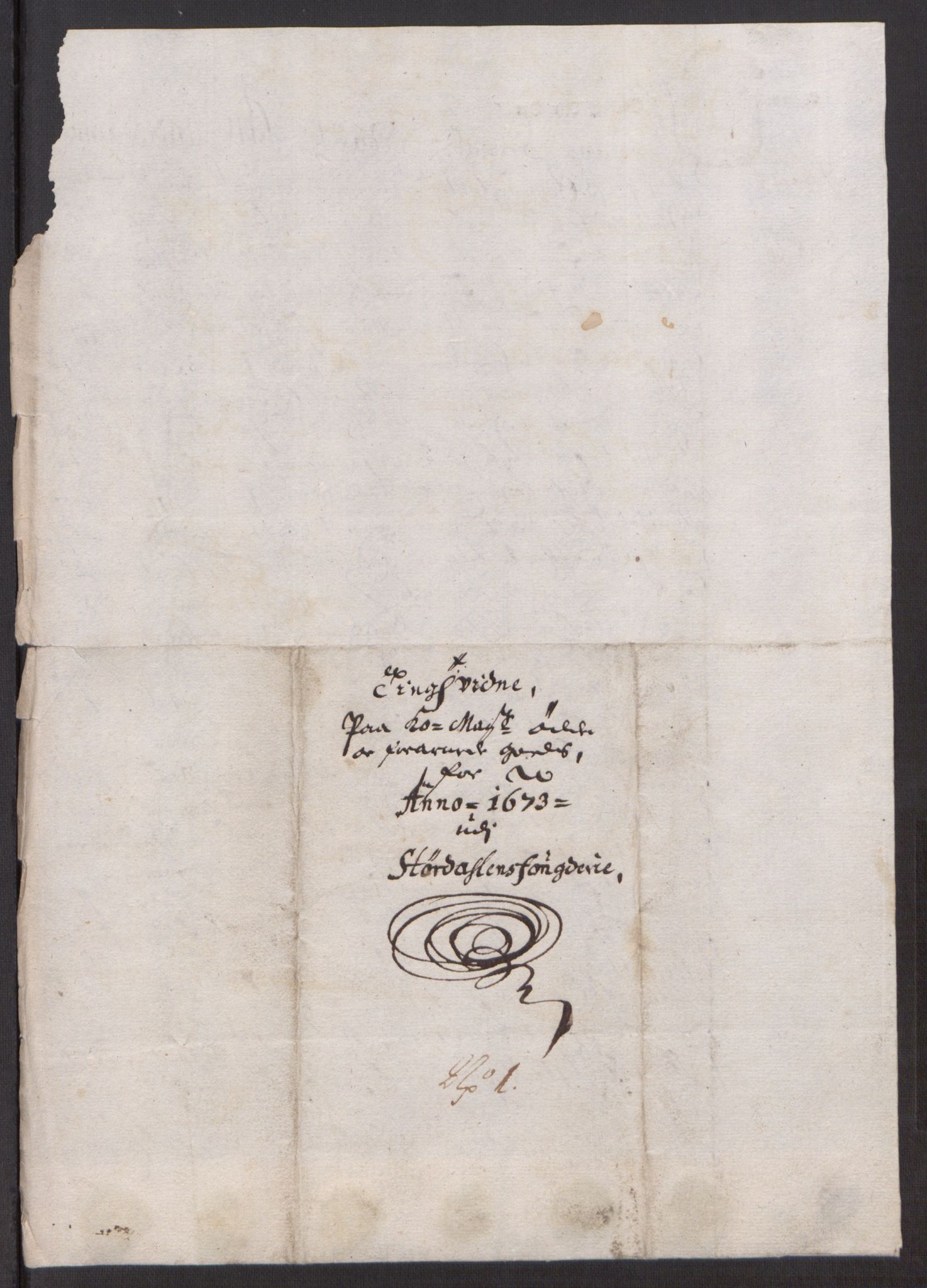 Rentekammeret inntil 1814, Reviderte regnskaper, Stiftamtstueregnskaper, Trondheim stiftamt og Nordland amt, RA/EA-6044/R/Rd/L0037: Trondheim stiftamt, 1673