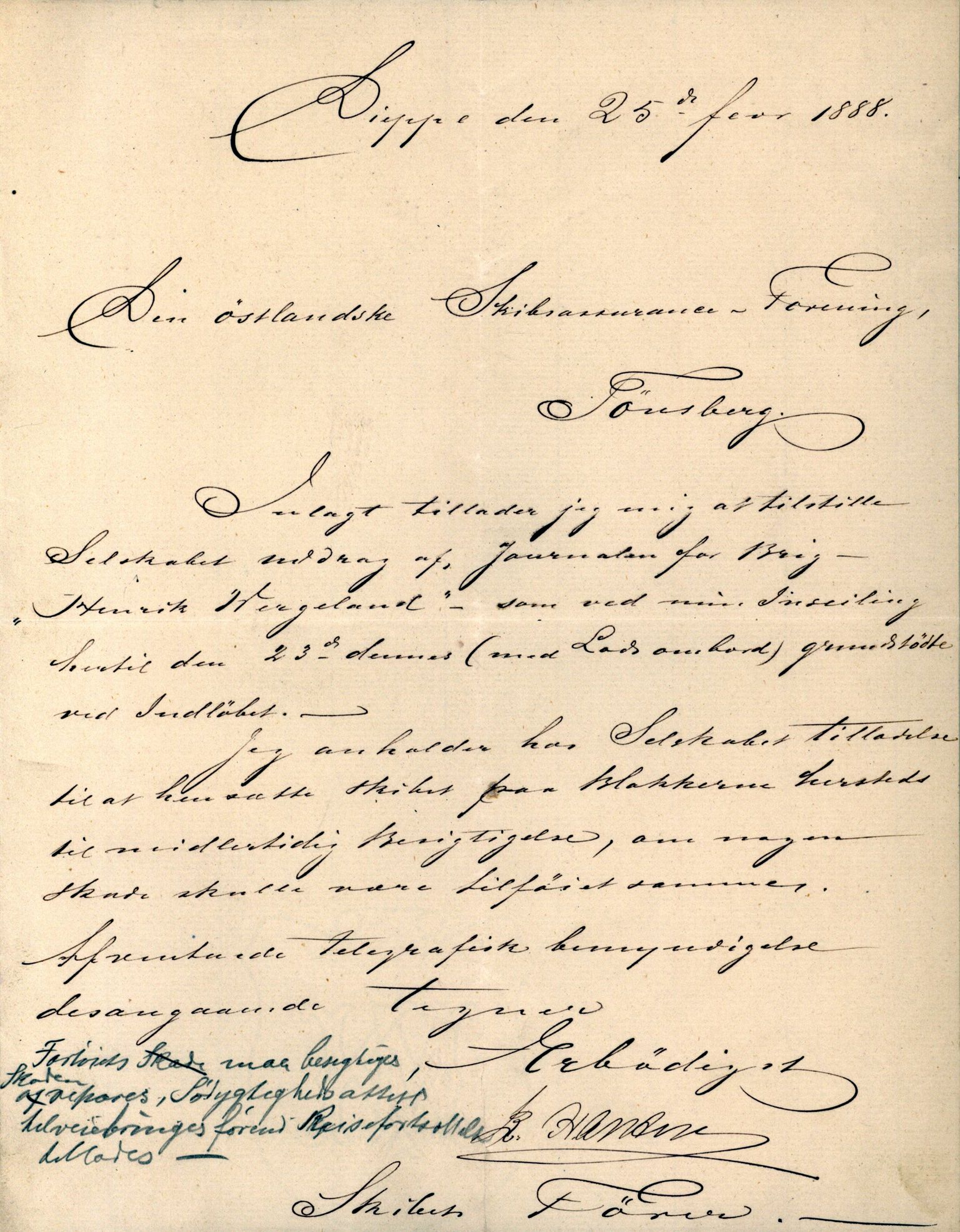 Pa 63 - Østlandske skibsassuranceforening, VEMU/A-1079/G/Ga/L0022/0003: Havaridokumenter / Ægir, Heldine, Henrik Wergeland, Høvding, General Prim, 1888, p. 54