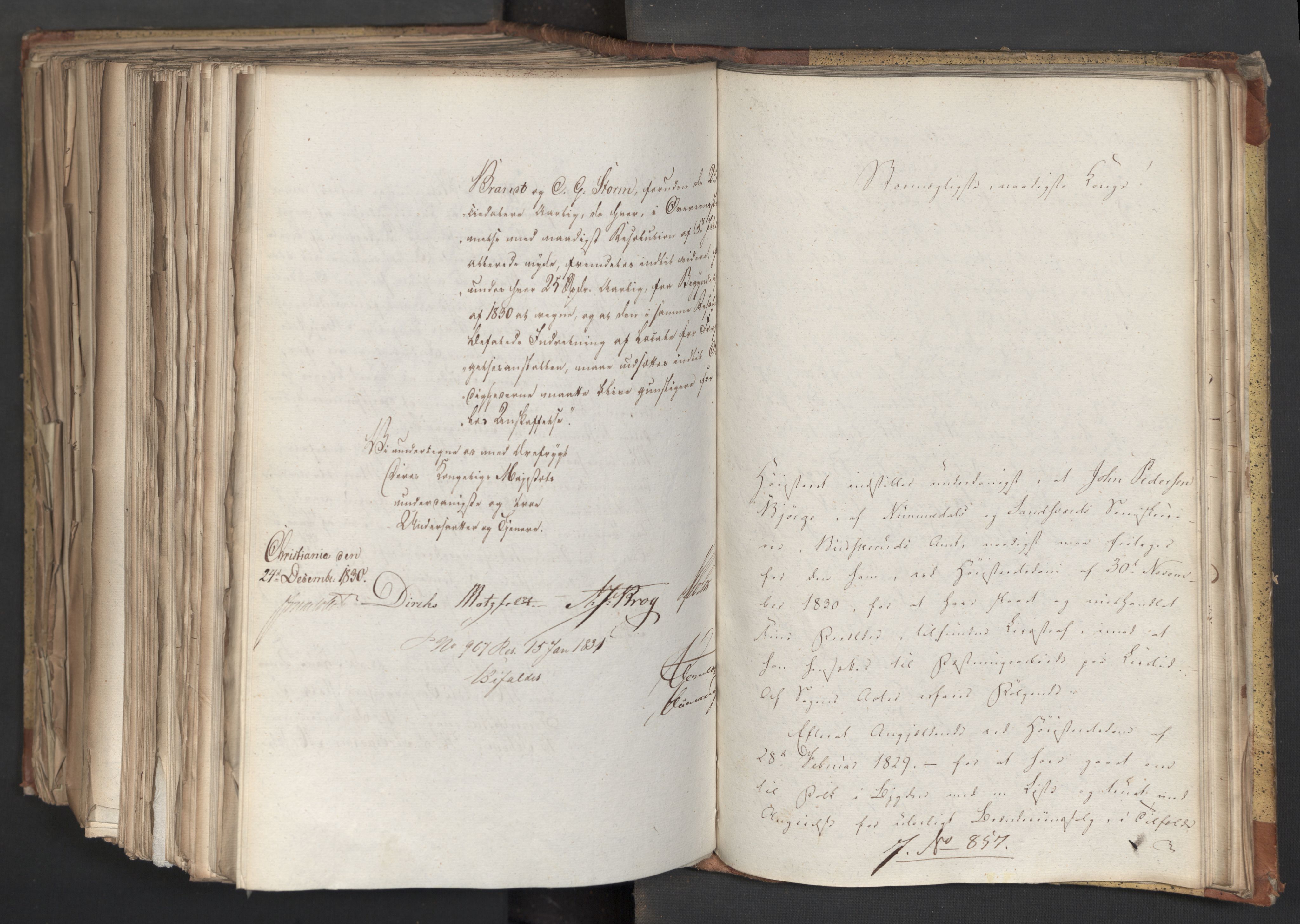 Statsrådsavdelingen i Stockholm, AV/RA-S-1003/D/Da/L0068: Regjeringsinnstillinger nr. 660-876, 1830, p. 721
