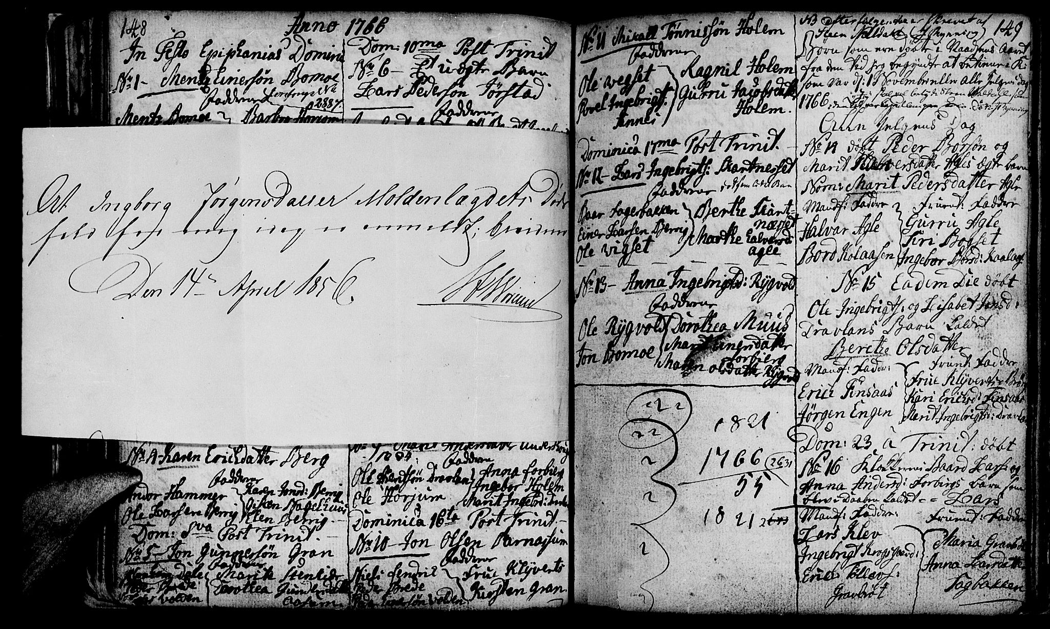 Ministerialprotokoller, klokkerbøker og fødselsregistre - Nord-Trøndelag, SAT/A-1458/749/L0467: Parish register (official) no. 749A01, 1733-1787, p. 148-149