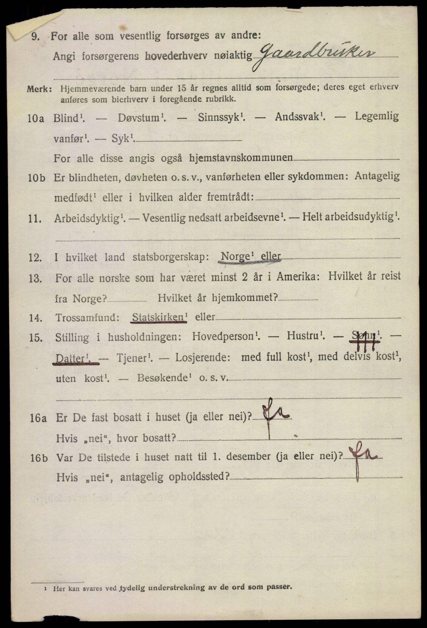 SAKO, 1920 census for Stokke, 1920, p. 2963