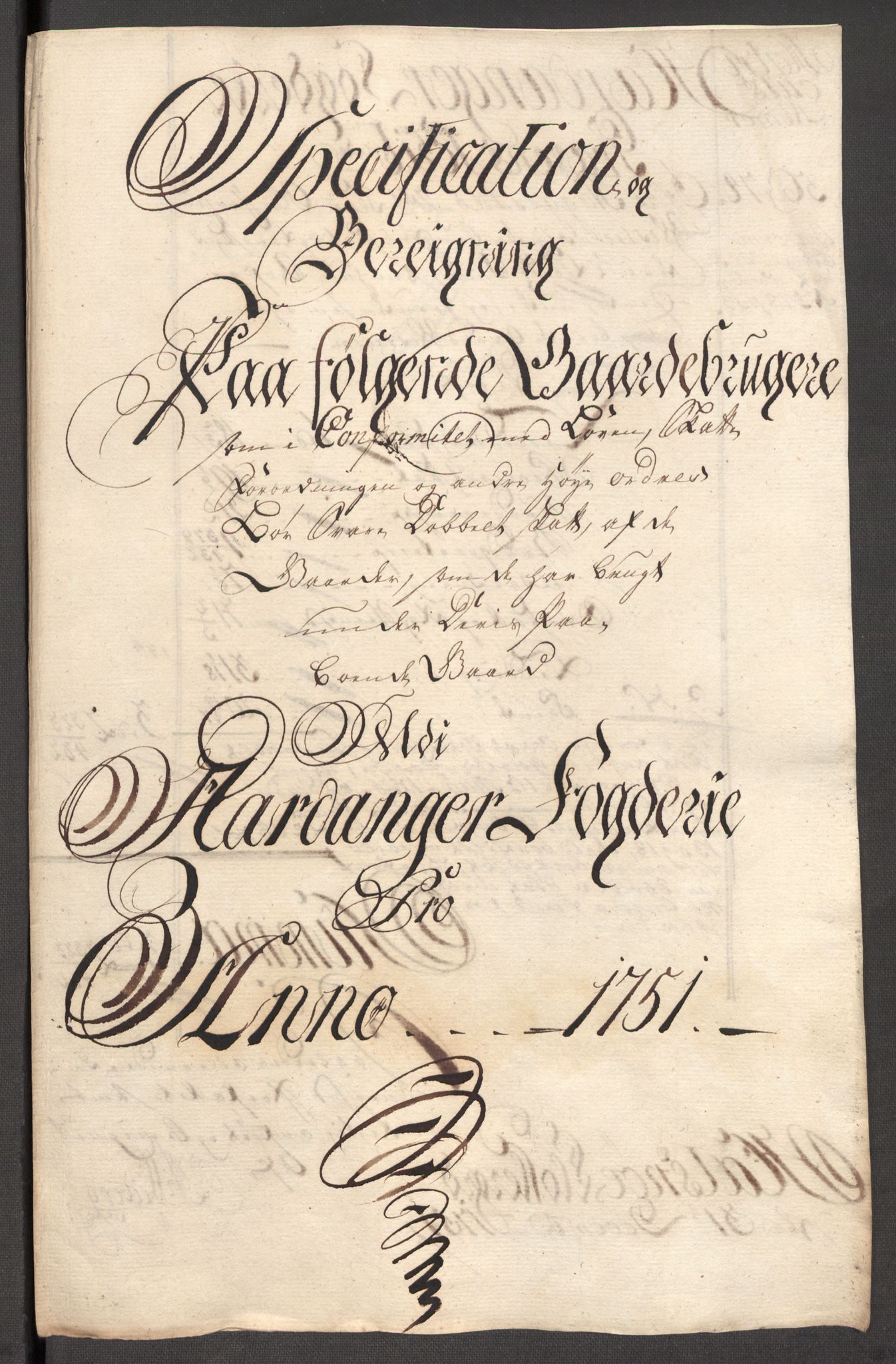 Rentekammeret inntil 1814, Reviderte regnskaper, Fogderegnskap, RA/EA-4092/R48/L3056: Fogderegnskap Sunnhordland og Hardanger, 1751, p. 264