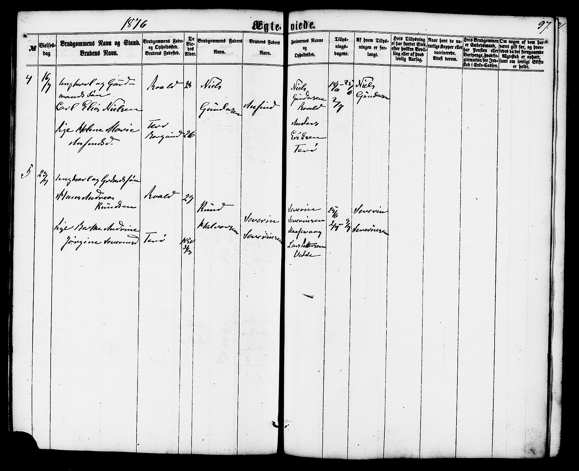 Ministerialprotokoller, klokkerbøker og fødselsregistre - Møre og Romsdal, AV/SAT-A-1454/537/L0518: Parish register (official) no. 537A02, 1862-1876, p. 97