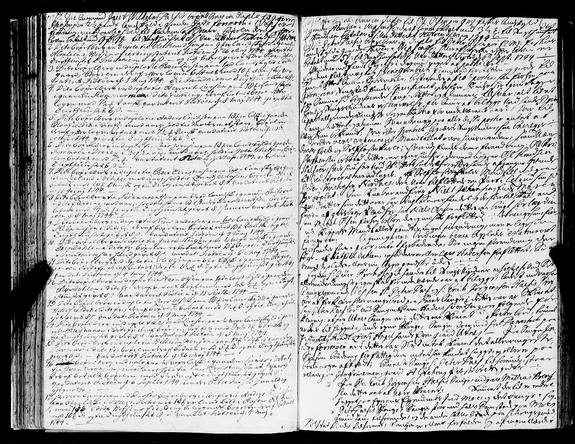 Helgeland sorenskriveri, SAT/A-0004/1/1A/L0012: Tingbok 12B, 1743-1745, p. 367b-368a