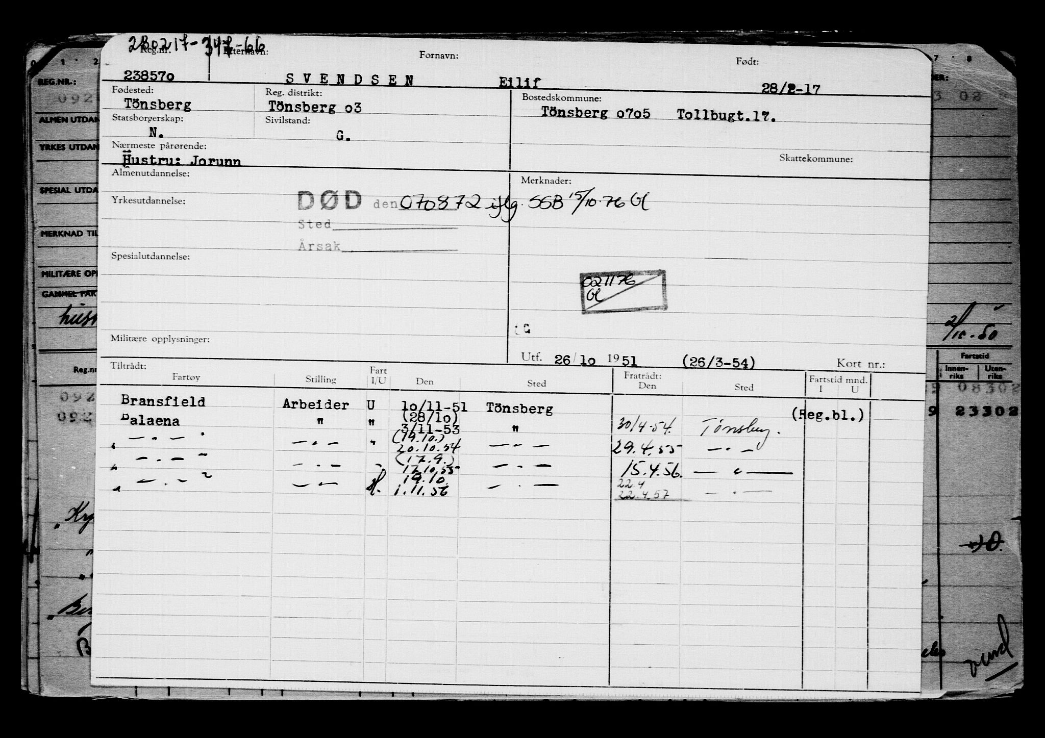 Direktoratet for sjømenn, AV/RA-S-3545/G/Gb/L0146: Hovedkort, 1917, p. 387