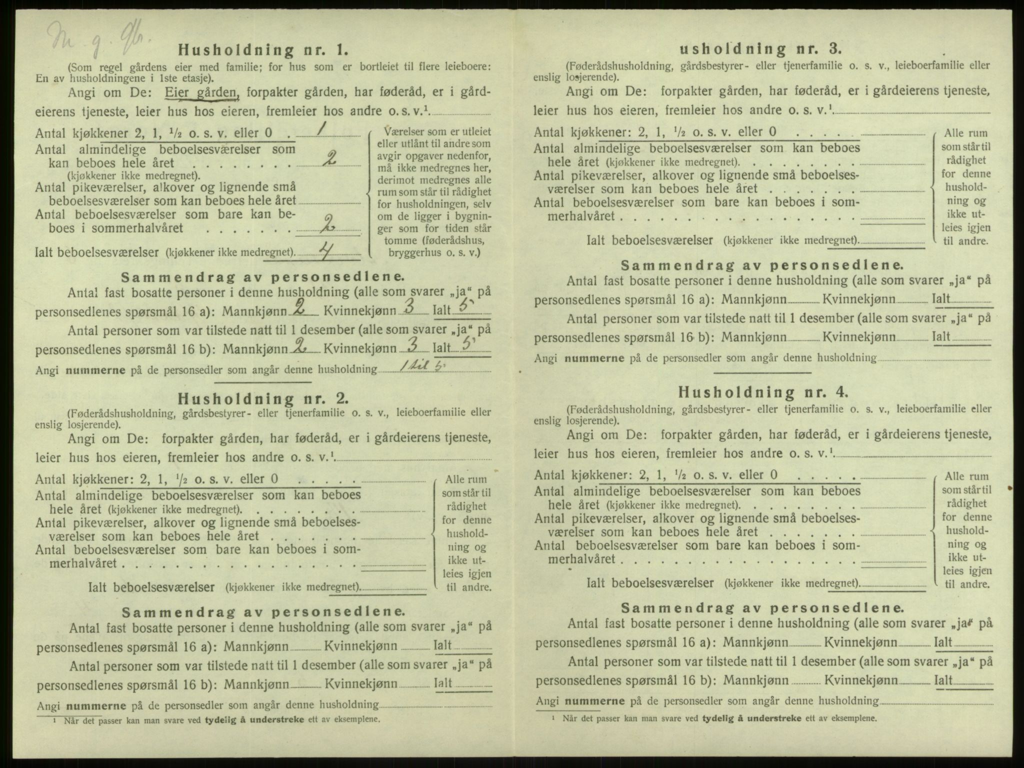 SAB, 1920 census for Alversund, 1920, p. 526