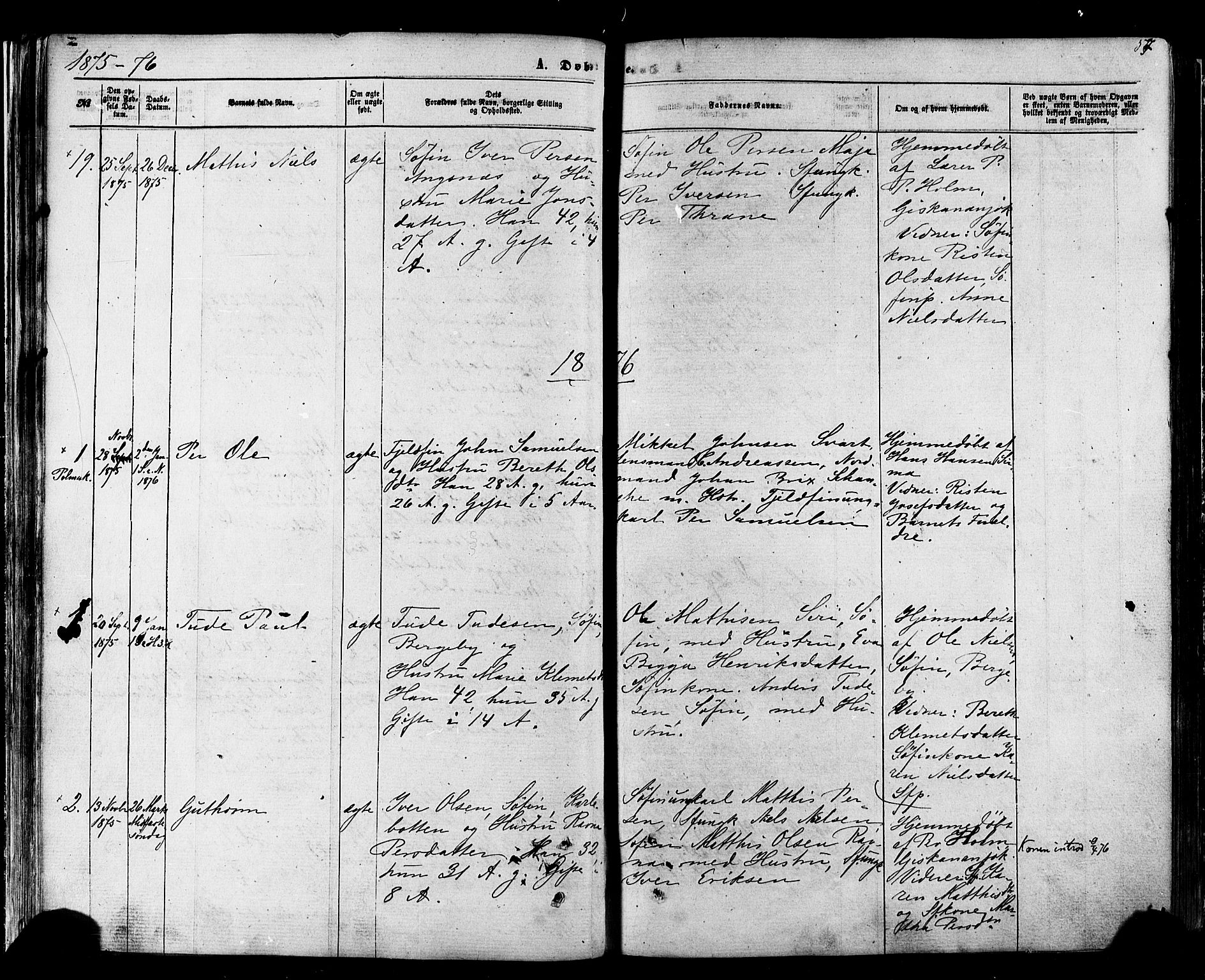 Nesseby sokneprestkontor, SATØ/S-1330/H/Ha/L0003kirke: Parish register (official) no. 3 /1, 1865-1876, p. 57