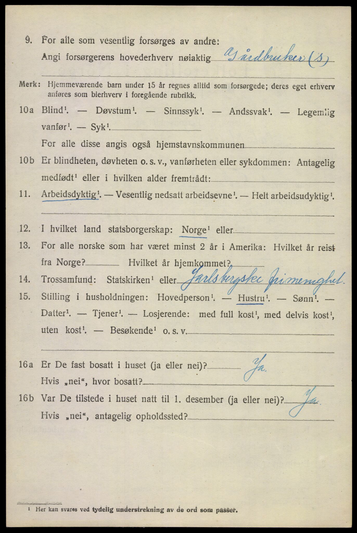 SAKO, 1920 census for Våle, 1920, p. 2297