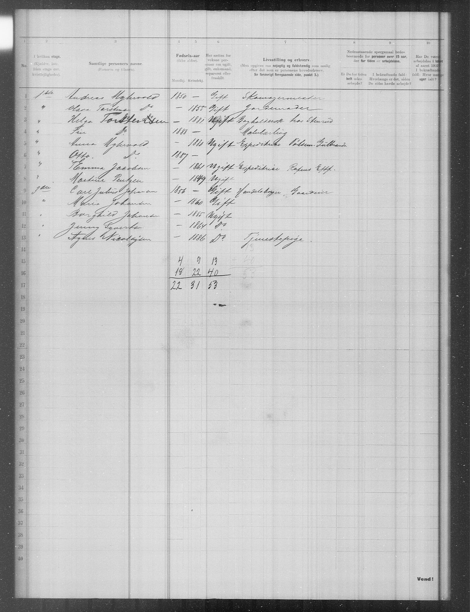 OBA, Municipal Census 1902 for Kristiania, 1902, p. 14823