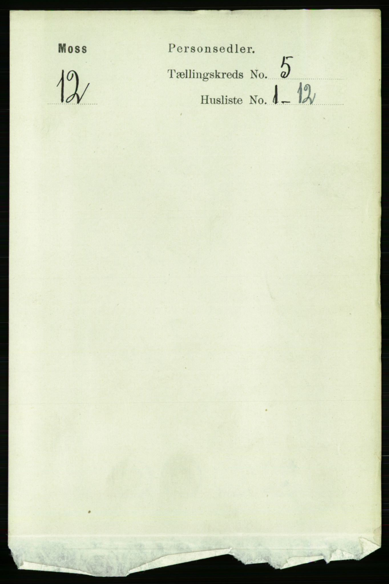 RA, 1891 census for 0104 Moss, 1891, p. 3045