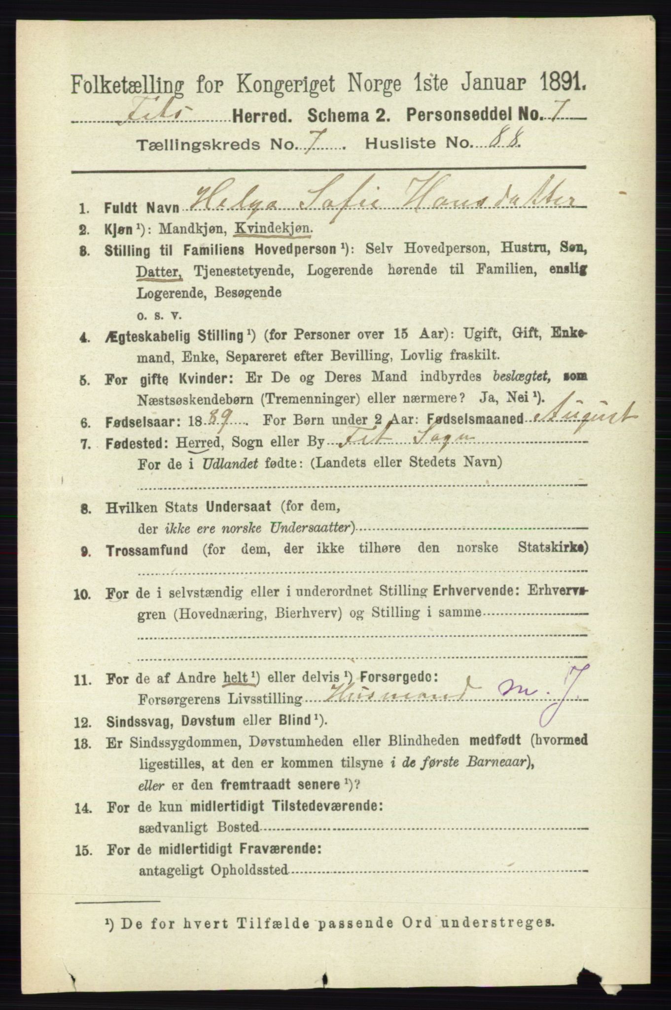 RA, 1891 census for 0227 Fet, 1891, p. 2977