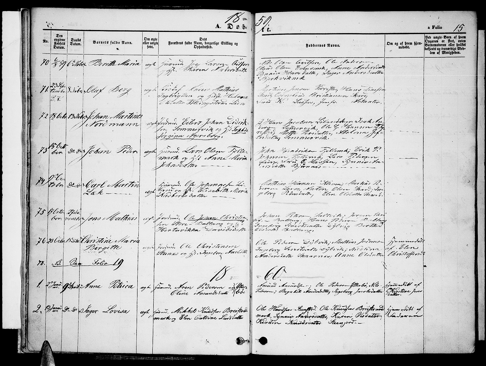 Ministerialprotokoller, klokkerbøker og fødselsregistre - Nordland, AV/SAT-A-1459/863/L0912: Parish register (copy) no. 863C02, 1858-1876, p. 15