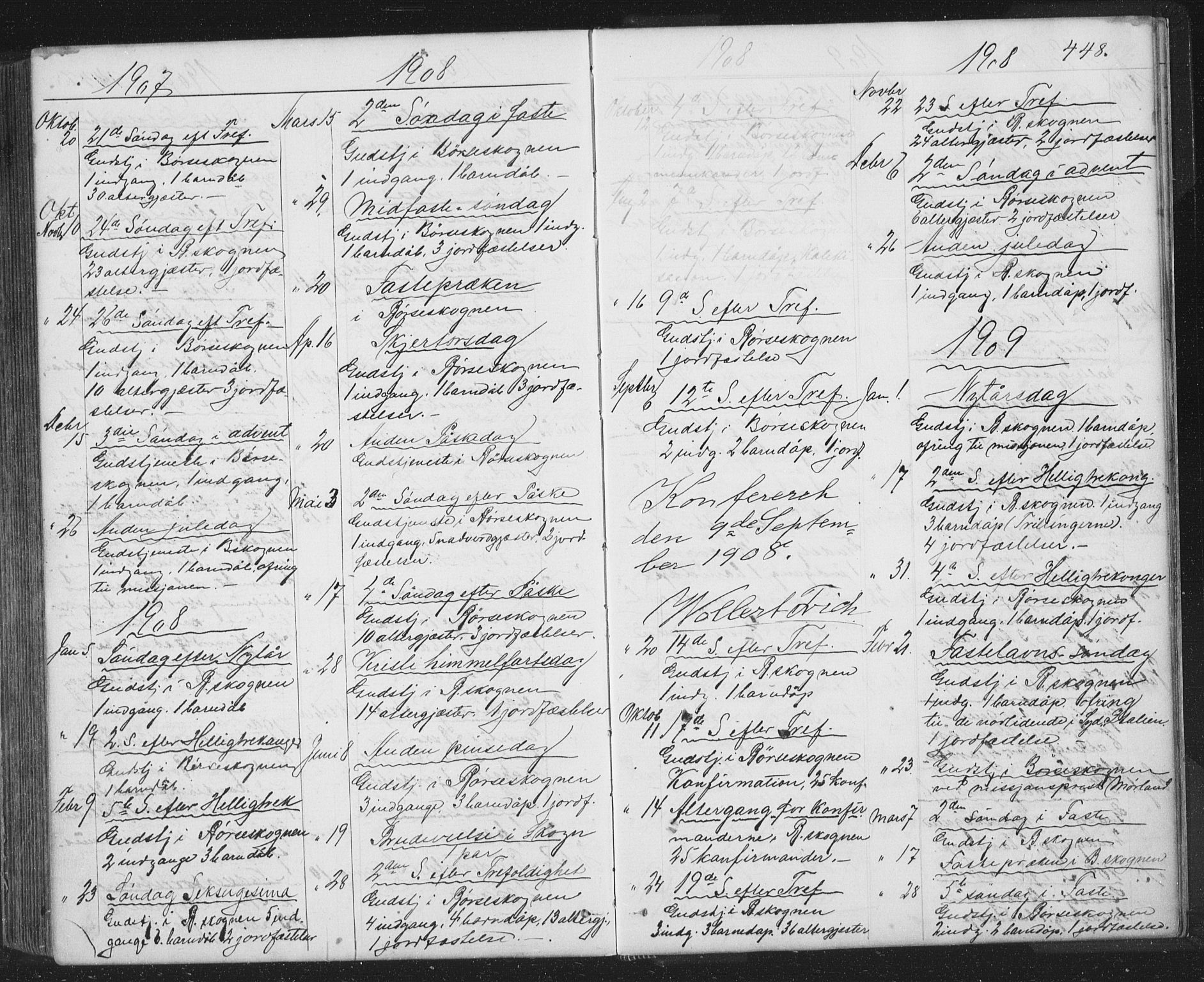 Ministerialprotokoller, klokkerbøker og fødselsregistre - Sør-Trøndelag, SAT/A-1456/667/L0798: Parish register (copy) no. 667C03, 1867-1929, p. 448