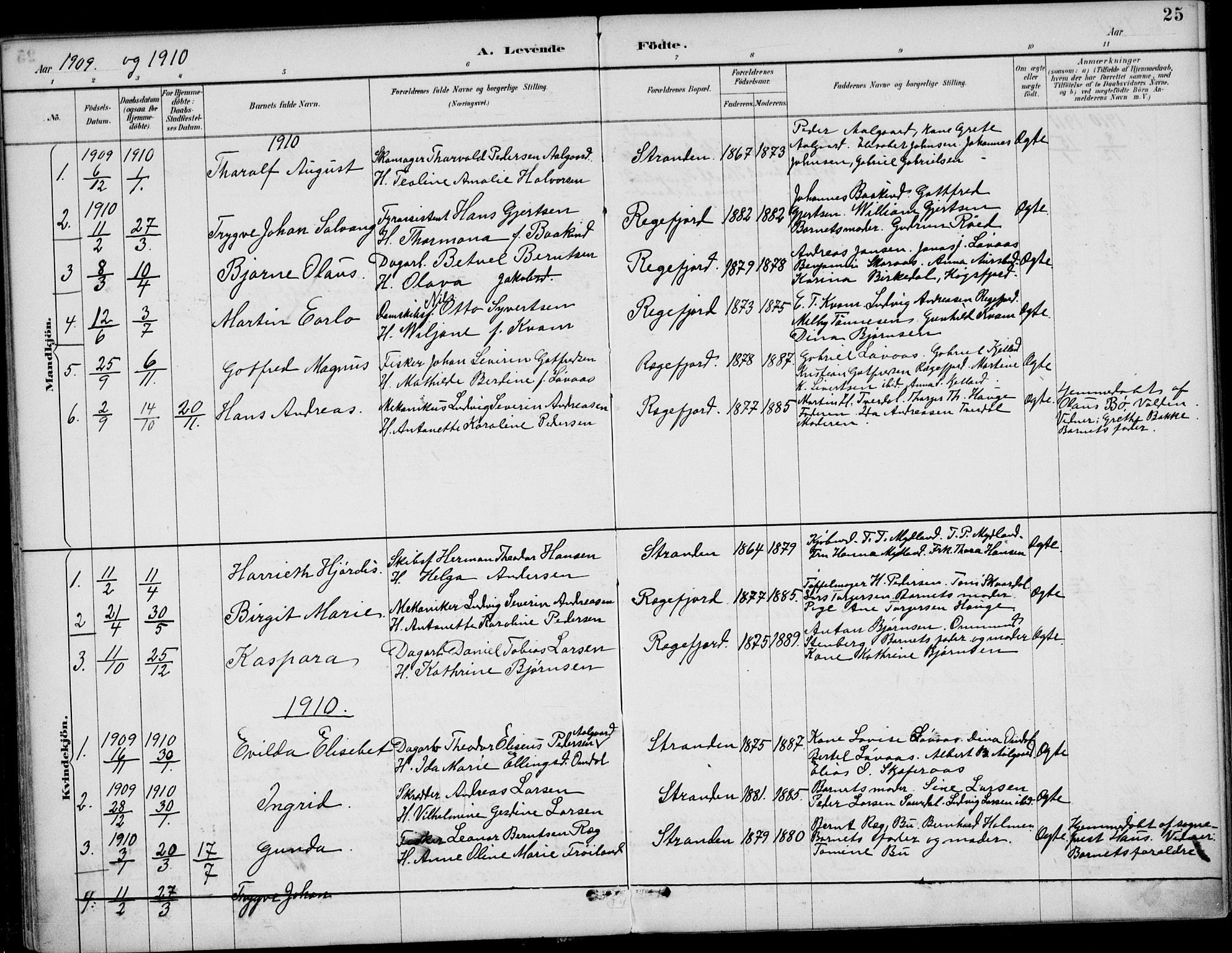 Sokndal sokneprestkontor, AV/SAST-A-101808: Parish register (official) no. A 12, 1887-1927, p. 25