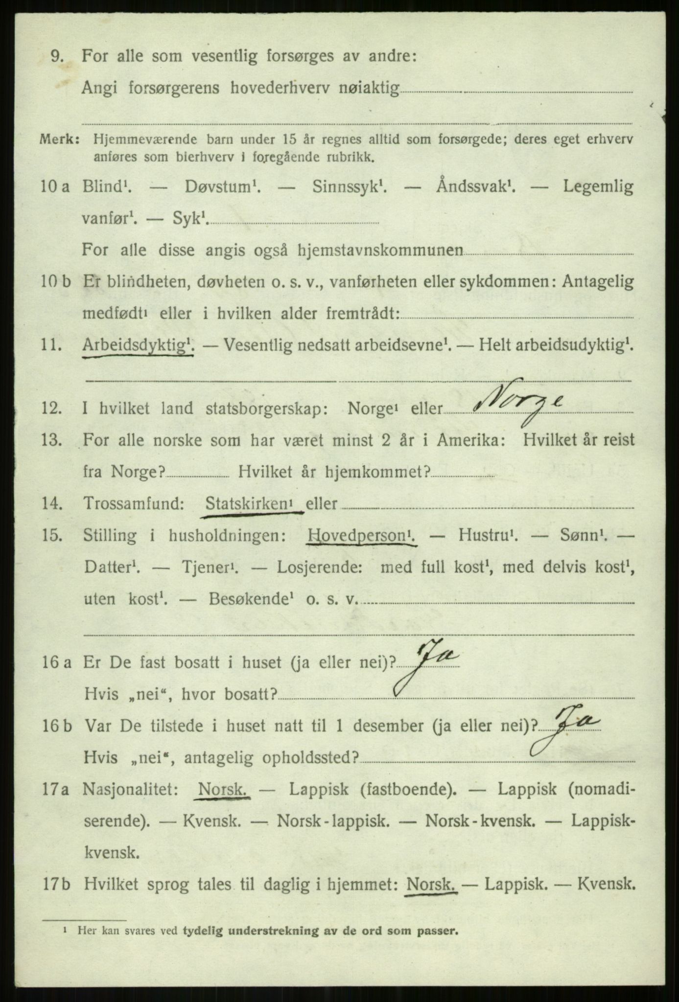 SATØ, 1920 census for Bardu, 1920, p. 2843