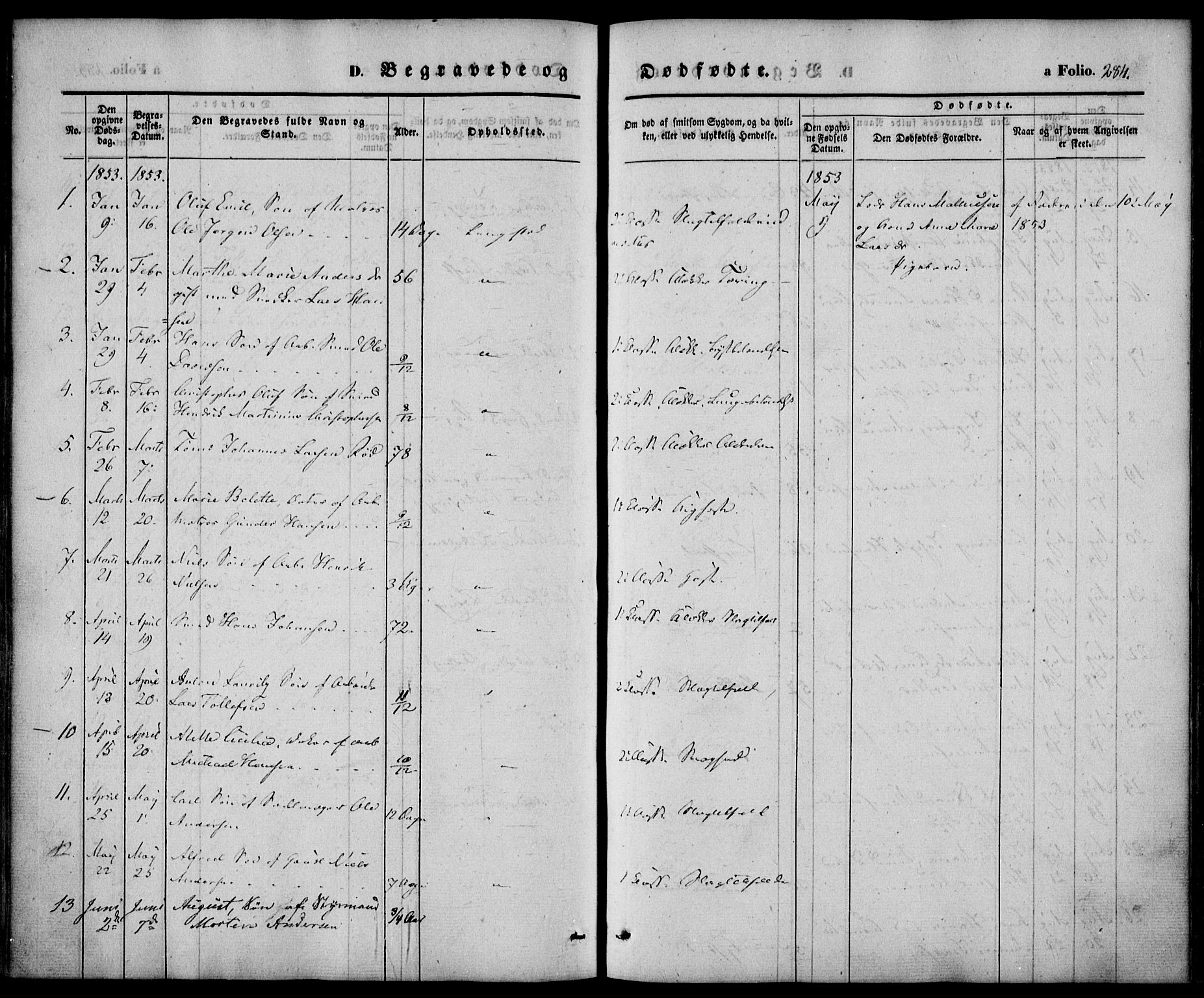 Larvik kirkebøker, SAKO/A-352/F/Fb/L0003: Parish register (official) no. II 3, 1842-1856, p. 284