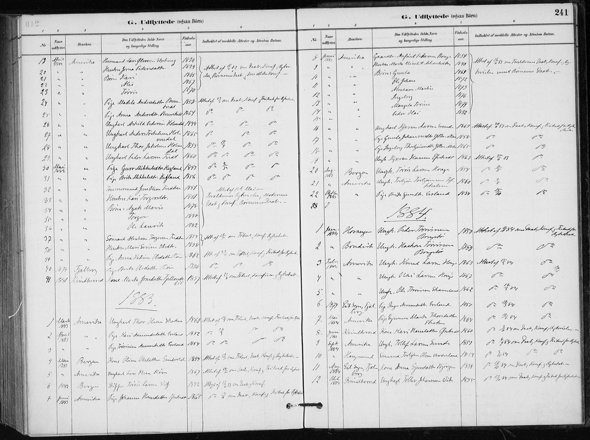 Skånevik sokneprestembete, SAB/A-77801/H/Haa: Parish register (official) no. C  1, 1879-1917, p. 241