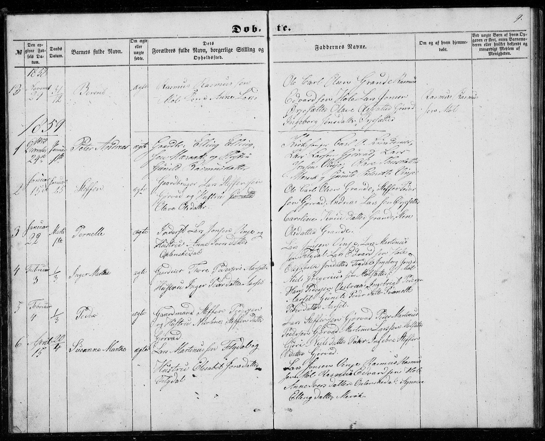 Ministerialprotokoller, klokkerbøker og fødselsregistre - Møre og Romsdal, SAT/A-1454/518/L0234: Parish register (copy) no. 518C01, 1854-1884, p. 9