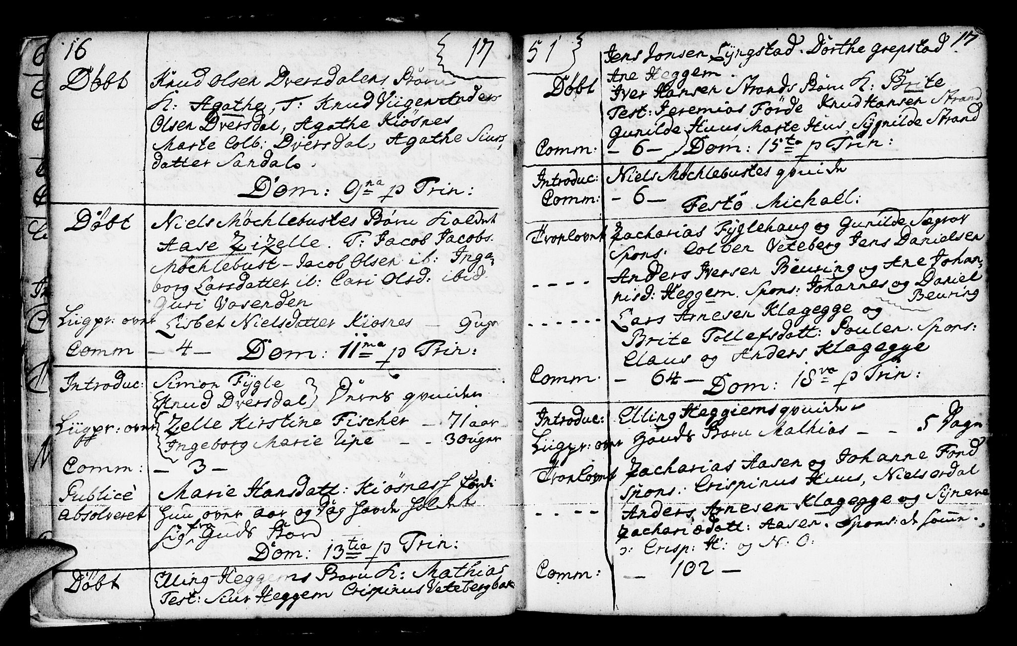 Jølster sokneprestembete, AV/SAB-A-80701/H/Haa/Haaa/L0004: Parish register (official) no. A 4, 1749-1789, p. 16-17