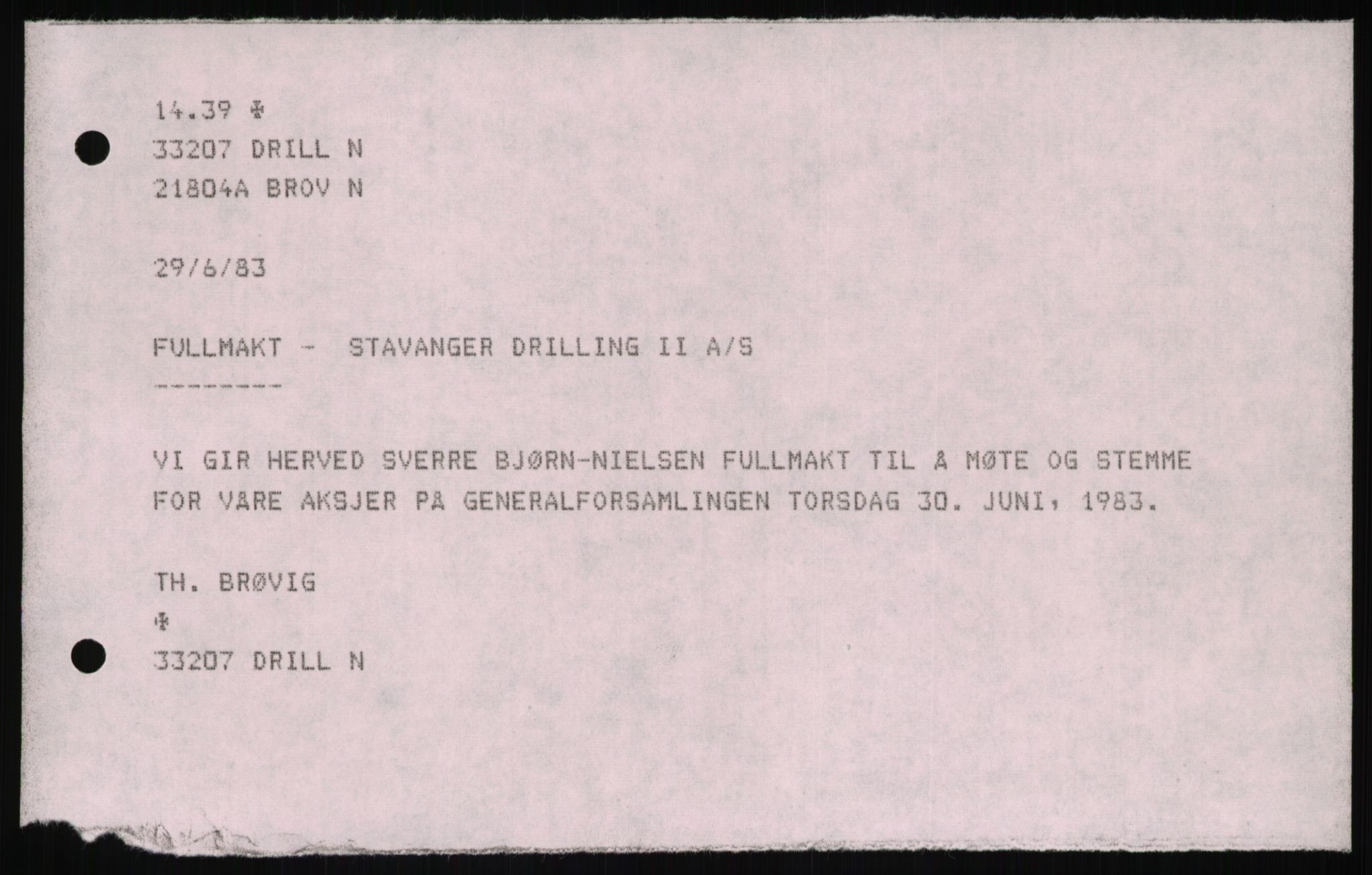 Pa 1503 - Stavanger Drilling AS, AV/SAST-A-101906/D/L0006: Korrespondanse og saksdokumenter, 1974-1984, p. 104