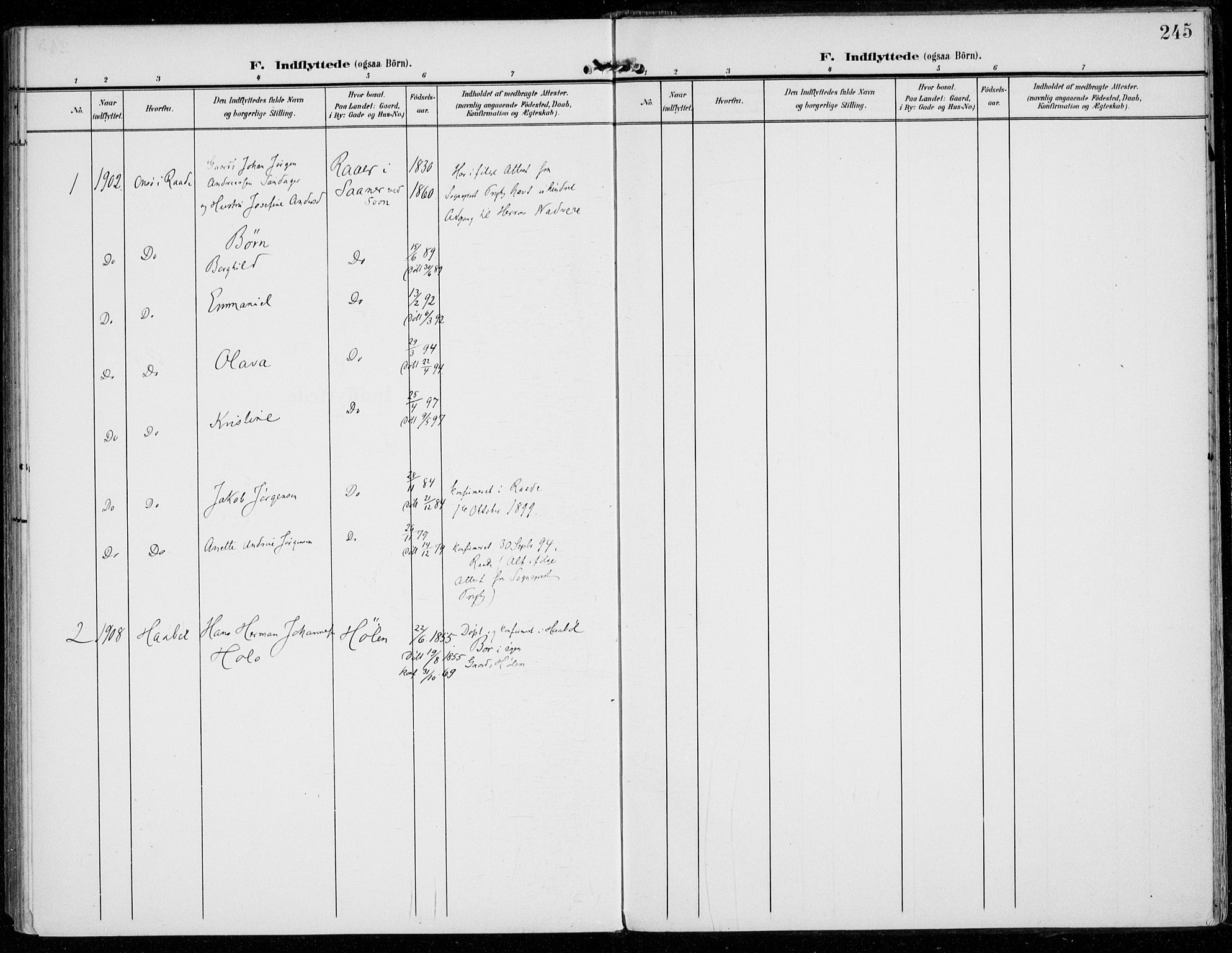 Vestby prestekontor Kirkebøker, SAO/A-10893/F/Fc/L0002: Parish register (official) no. III 2, 1906-1940, p. 245