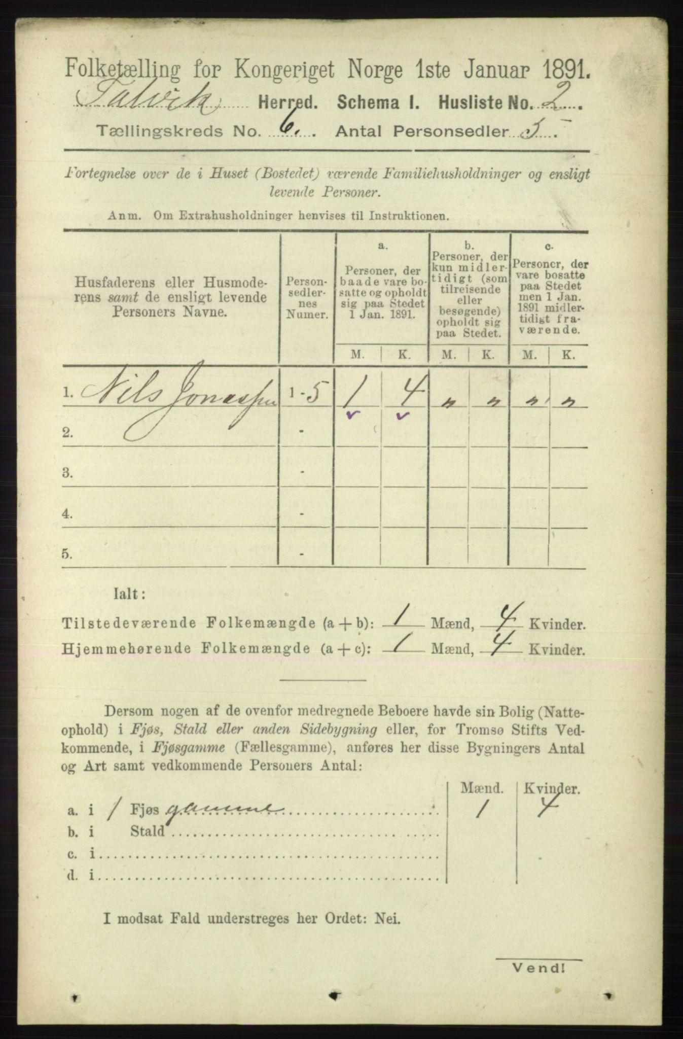 RA, 1891 census for 2013 Talvik, 1891, p. 1525