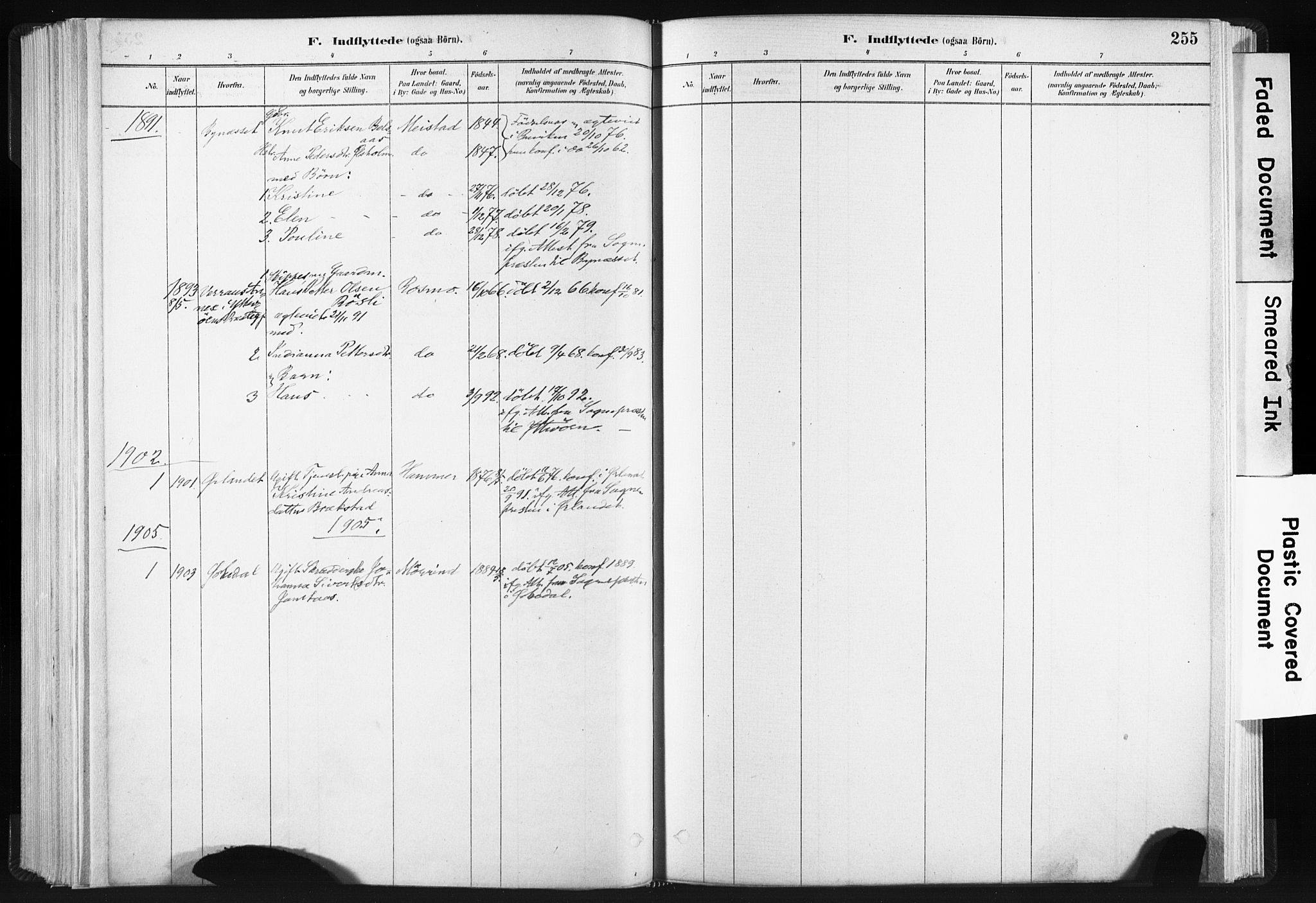 Ministerialprotokoller, klokkerbøker og fødselsregistre - Sør-Trøndelag, SAT/A-1456/665/L0773: Parish register (official) no. 665A08, 1879-1905, p. 255