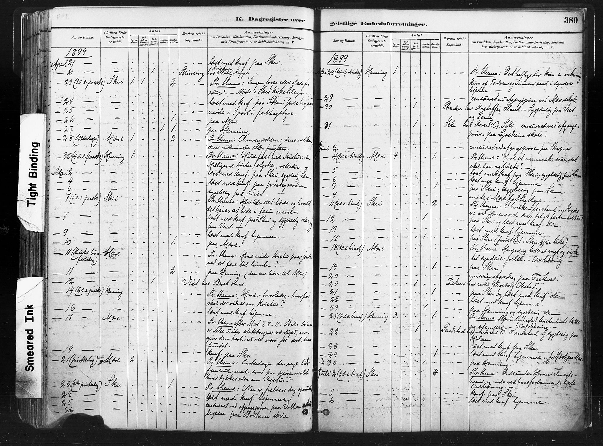 Ministerialprotokoller, klokkerbøker og fødselsregistre - Nord-Trøndelag, SAT/A-1458/735/L0351: Parish register (official) no. 735A10, 1884-1908, p. 389