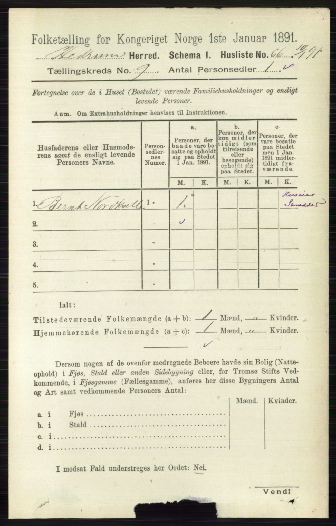 RA, 1891 census for 0727 Hedrum, 1891, p. 3914