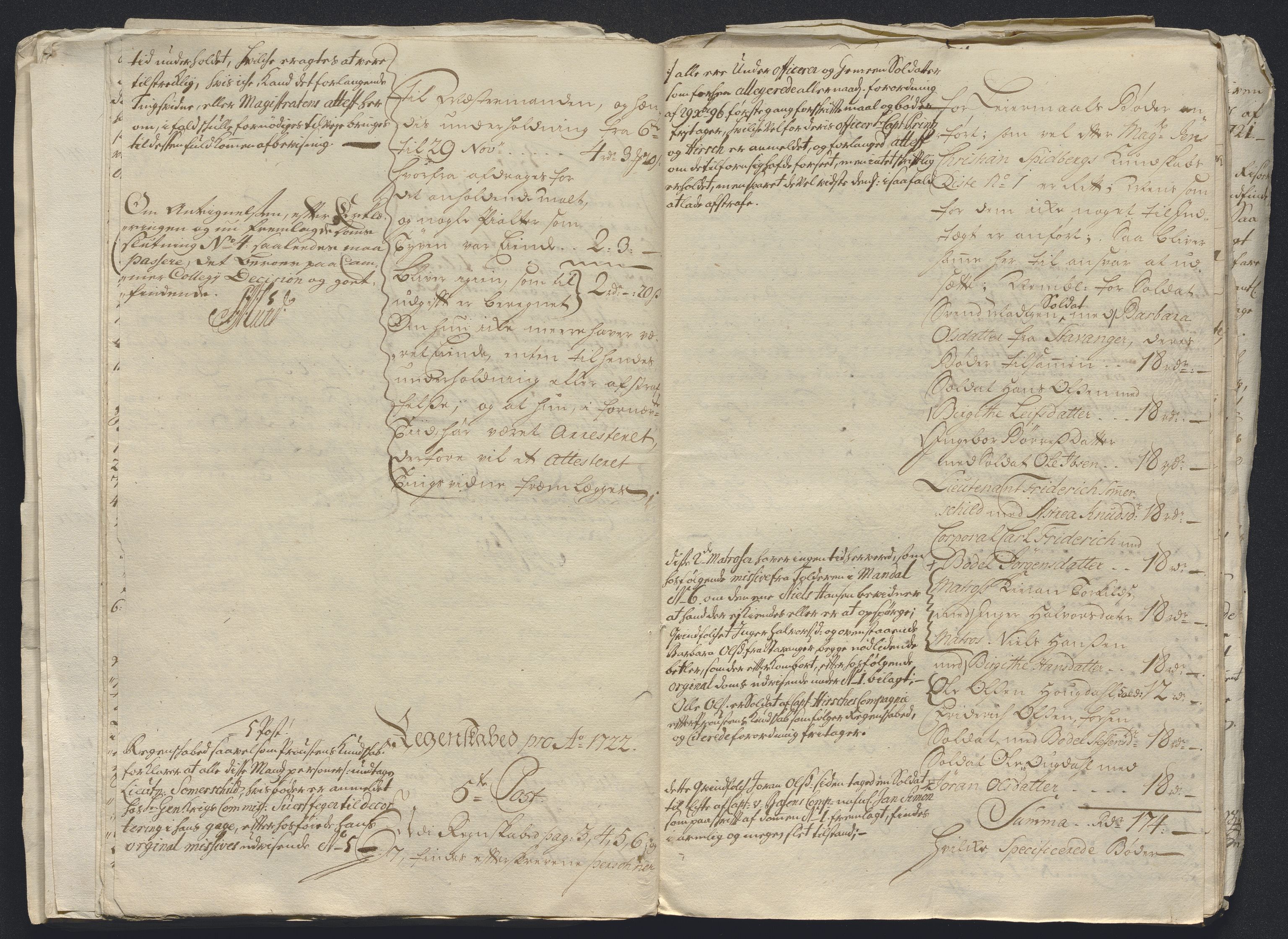 Rentekammeret inntil 1814, Reviderte regnskaper, Byregnskaper, AV/RA-EA-4066/R/Rm/L0286: [M19] Sikt og sakefall, 1719-1727, p. 180