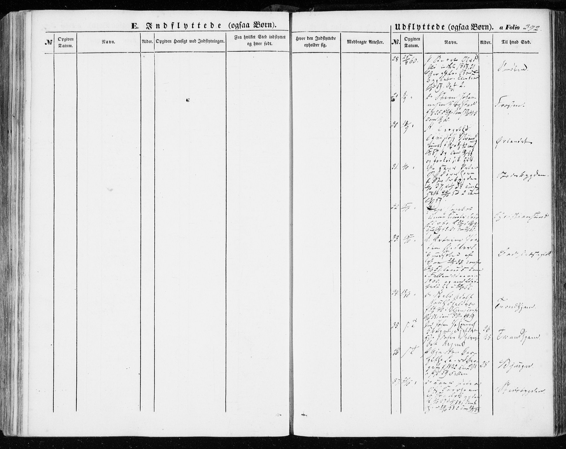 Ministerialprotokoller, klokkerbøker og fødselsregistre - Sør-Trøndelag, AV/SAT-A-1456/634/L0530: Parish register (official) no. 634A06, 1852-1860, p. 392