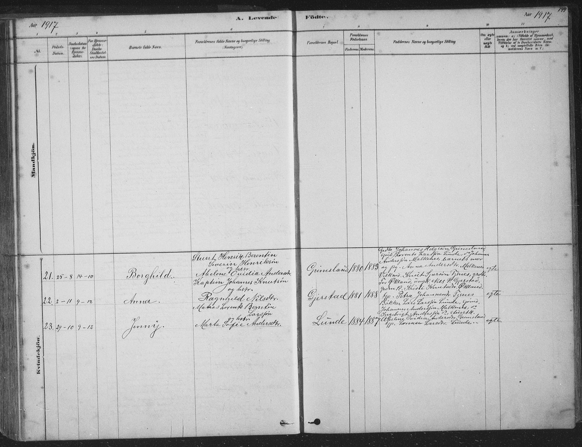 Tysnes sokneprestembete, AV/SAB-A-78601/H/Hab: Parish register (copy) no. B 2, 1878-1918, p. 149