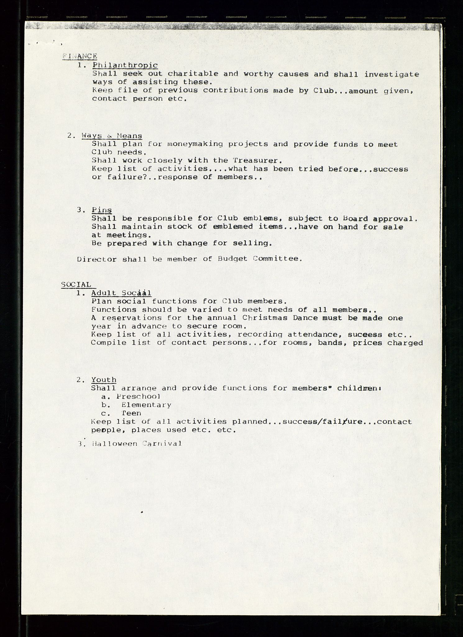 PA 1547 - Petroleum Wives Club, AV/SAST-A-101974/D/Da/L0001: President's file, 1975-1980