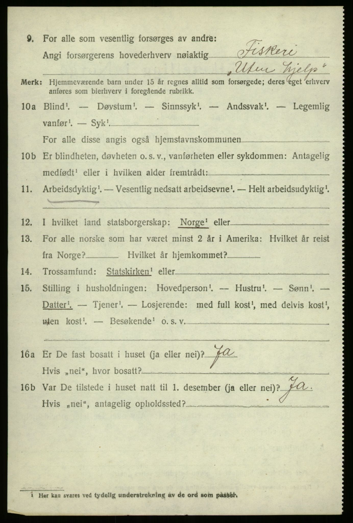 SAB, 1920 census for Bremanger, 1920, p. 5121