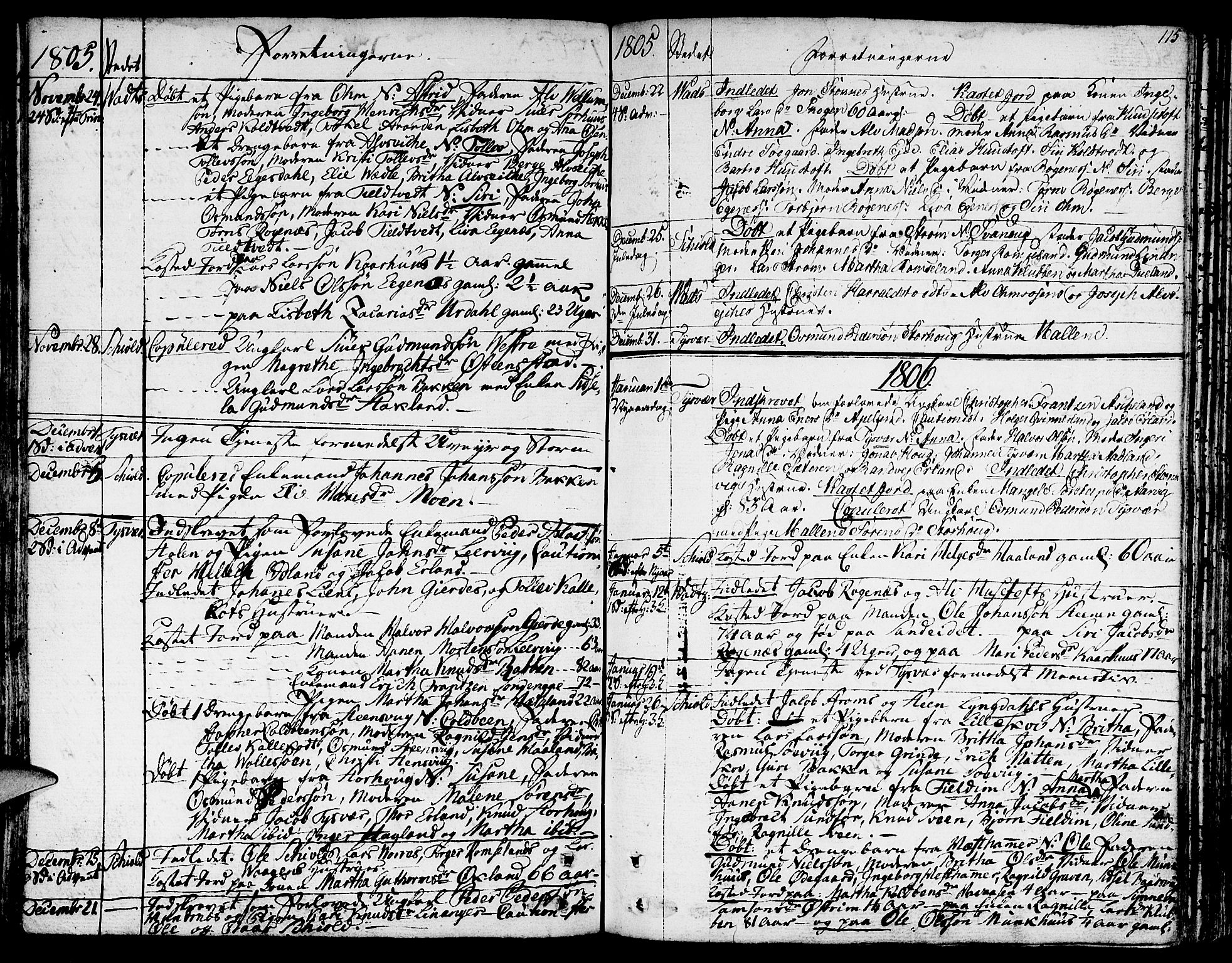 Skjold sokneprestkontor, SAST/A-101847/H/Ha/Haa/L0002: Parish register (official) no. A 2, 1786-1815, p. 115