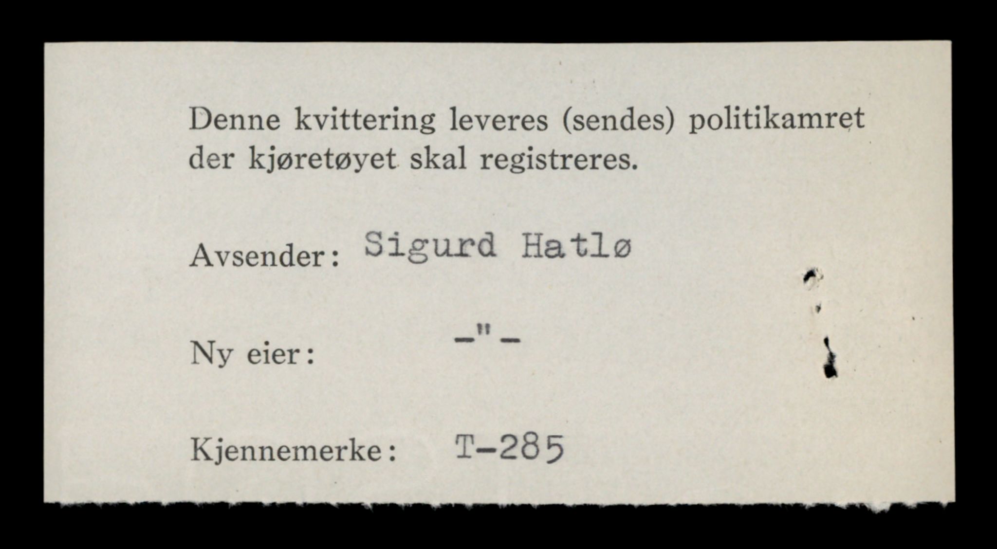 Møre og Romsdal vegkontor - Ålesund trafikkstasjon, AV/SAT-A-4099/F/Fe/L0003: Registreringskort for kjøretøy T 232 - T 340, 1927-1998, p. 1494