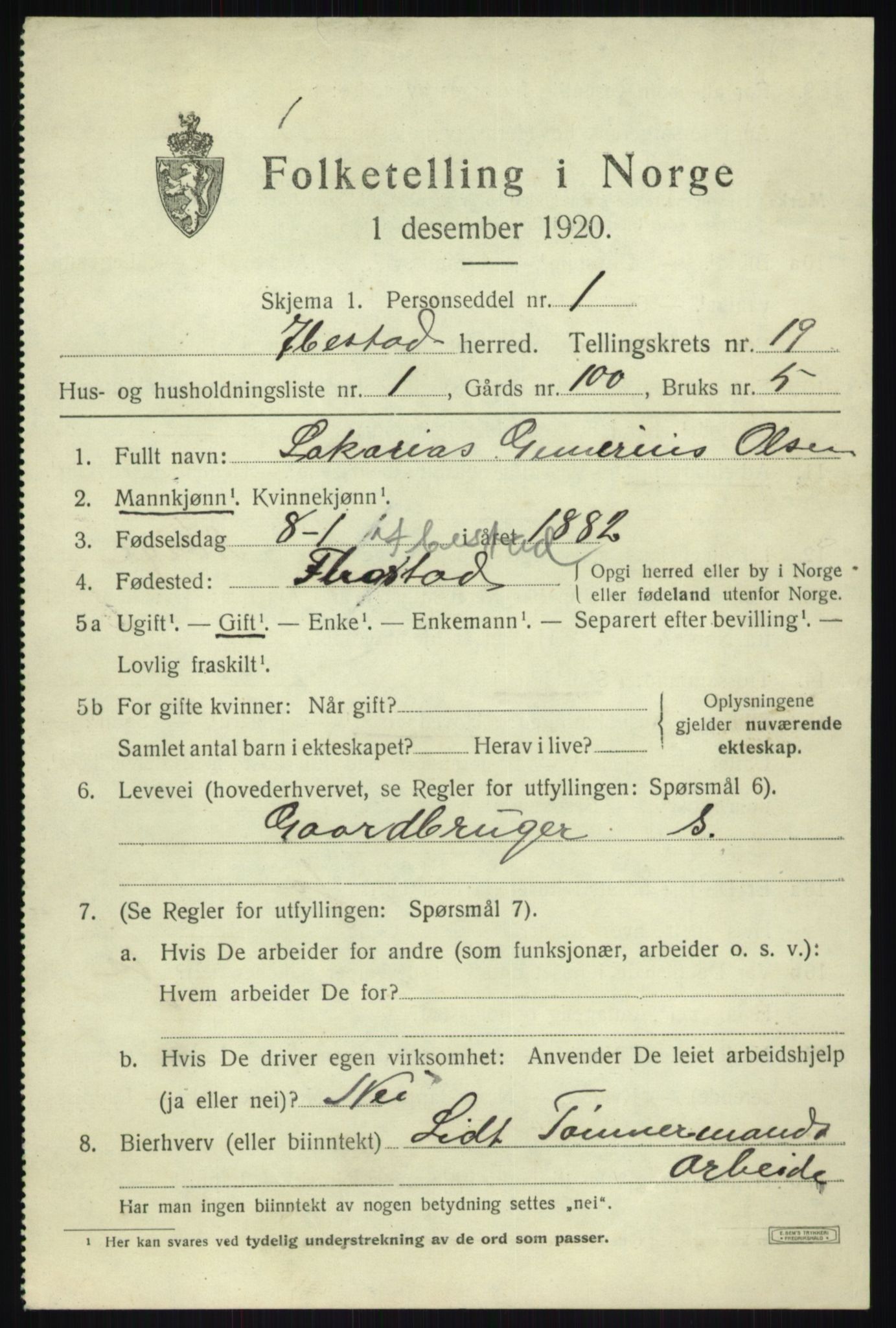 SATØ, 1920 census for Ibestad, 1920, p. 10662