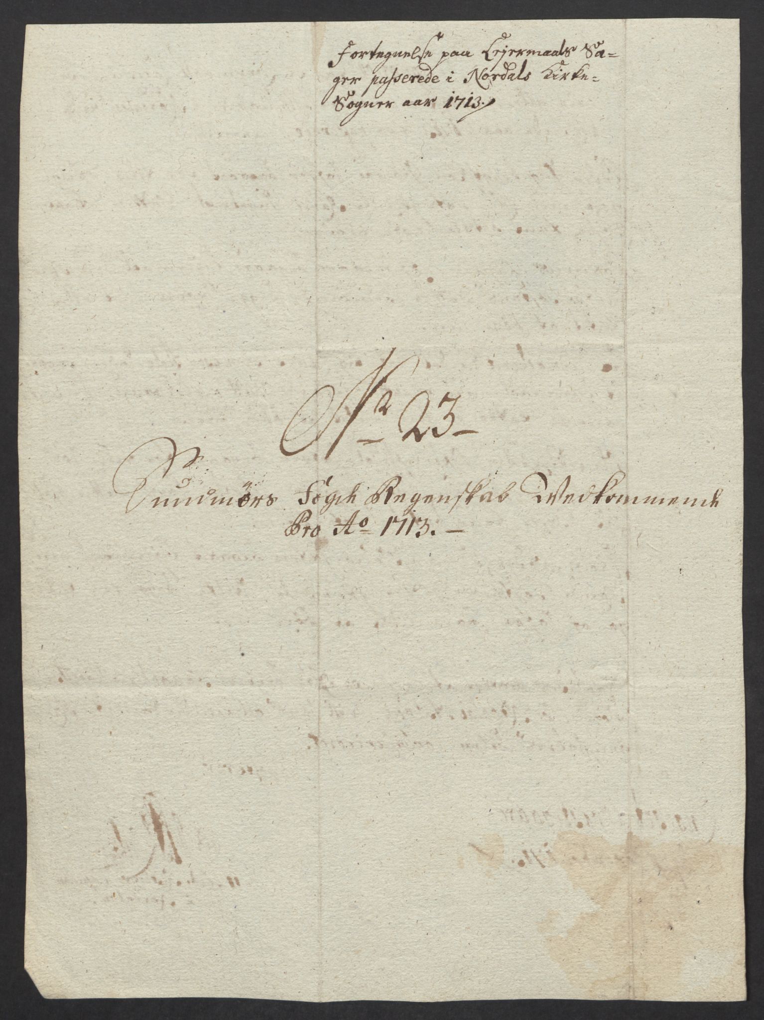 Rentekammeret inntil 1814, Reviderte regnskaper, Fogderegnskap, RA/EA-4092/R54/L3565: Fogderegnskap Sunnmøre, 1712-1713, p. 499